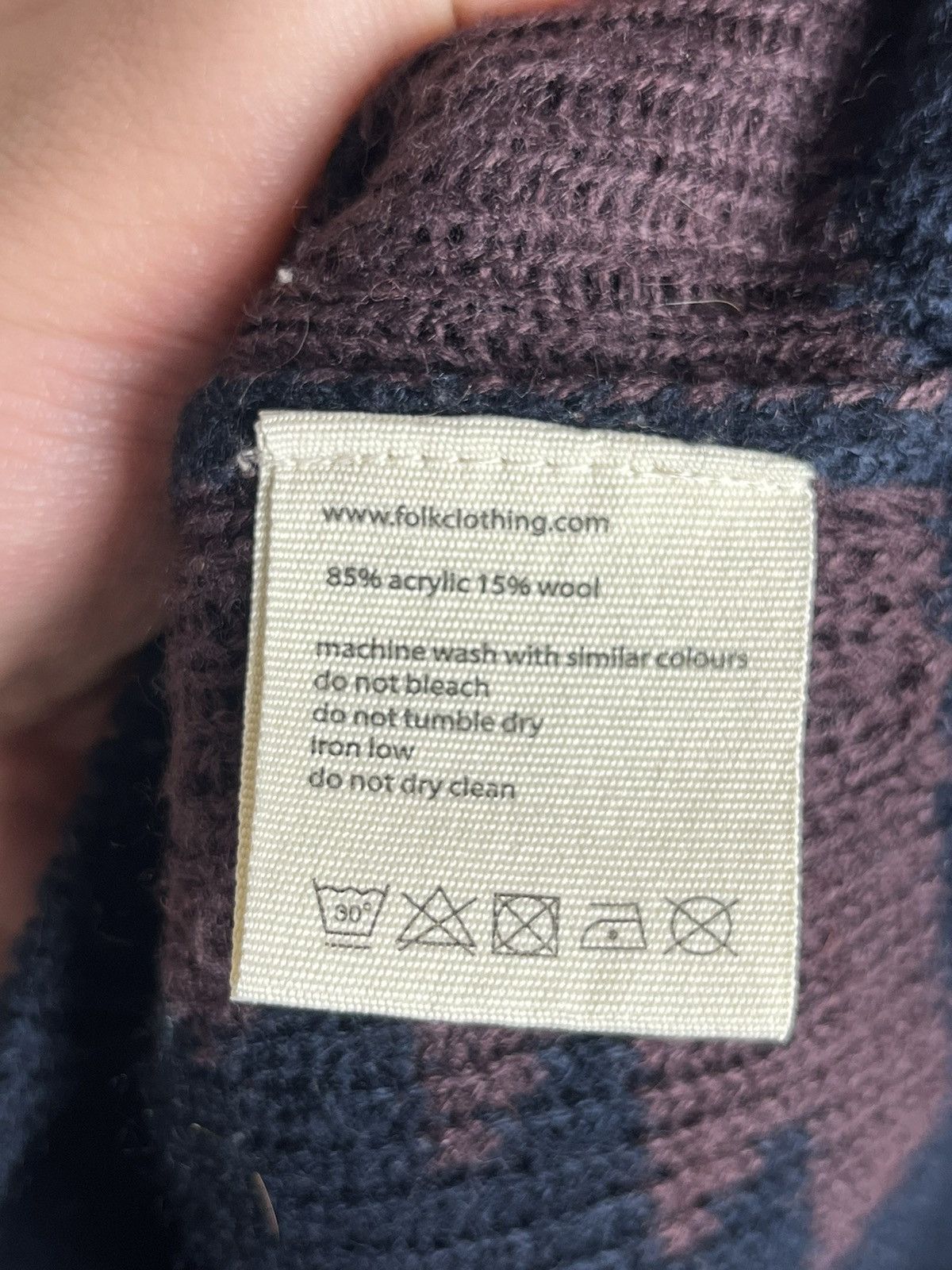 Folk Folk Size 3 L Blue Aztec Pattern Zip Up Wool Blend Sweater Size US L / EU 52-54 / 3 - 4 Thumbnail