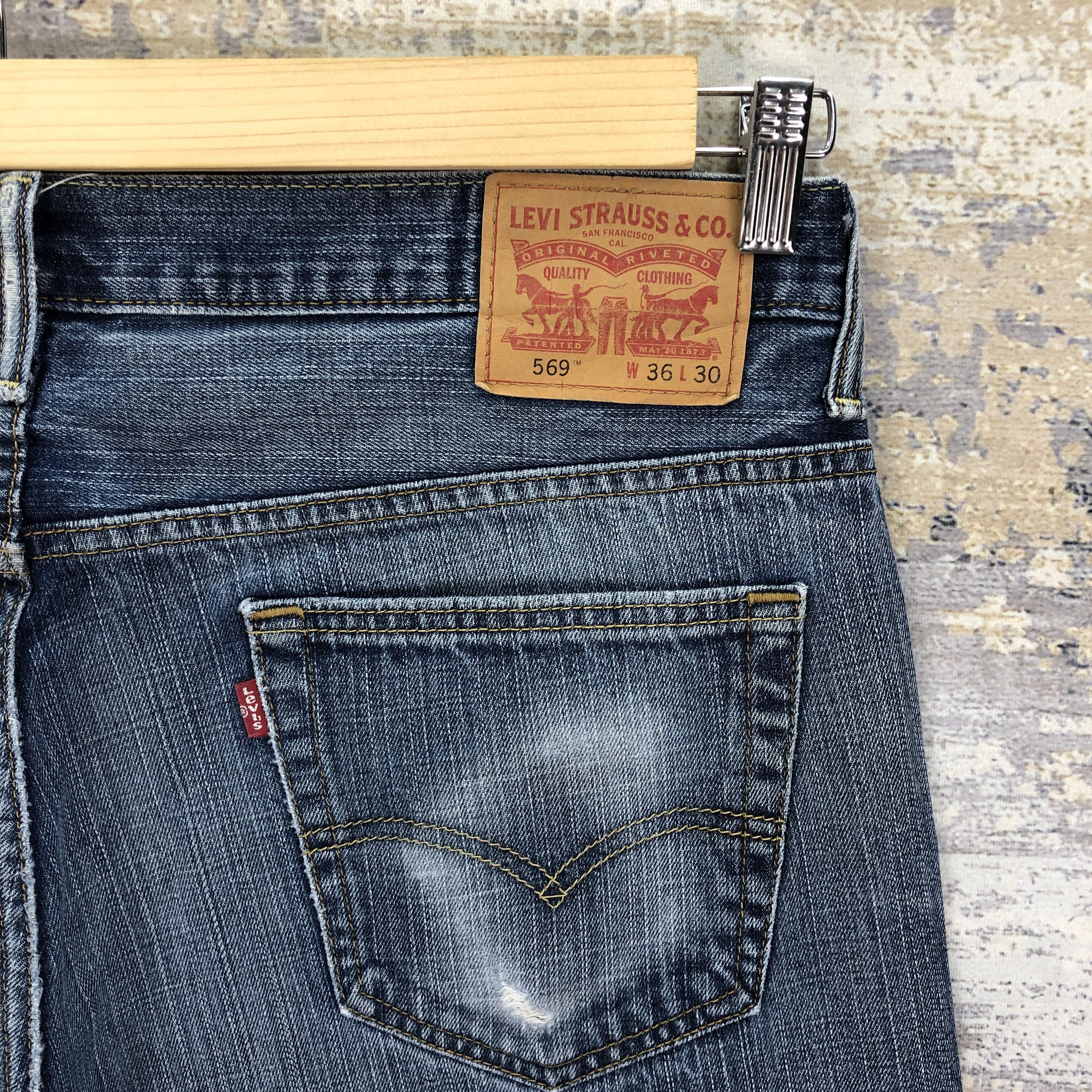 Levi's Vintage Levis 569 Baggy Jeans Levi's Faded Stonewash Denim Size US 38 / EU 54 - 5 Thumbnail