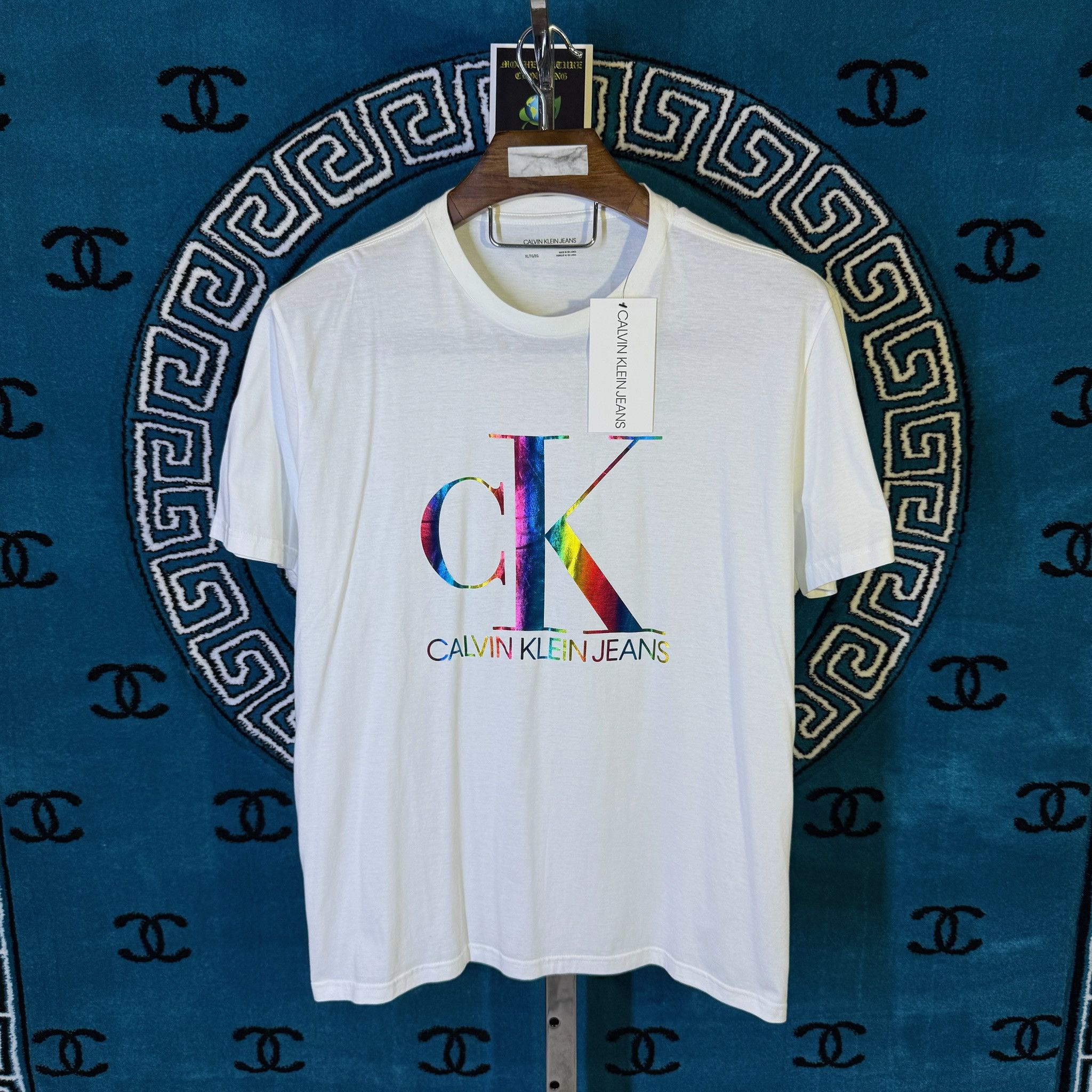 Calvin Klein THE IRIDESCENT PRIDE ICONIC CALVIN KLEIN LOGOS SCRIPT SHIRT Size US XL / EU 56 / 4 - 1 Preview