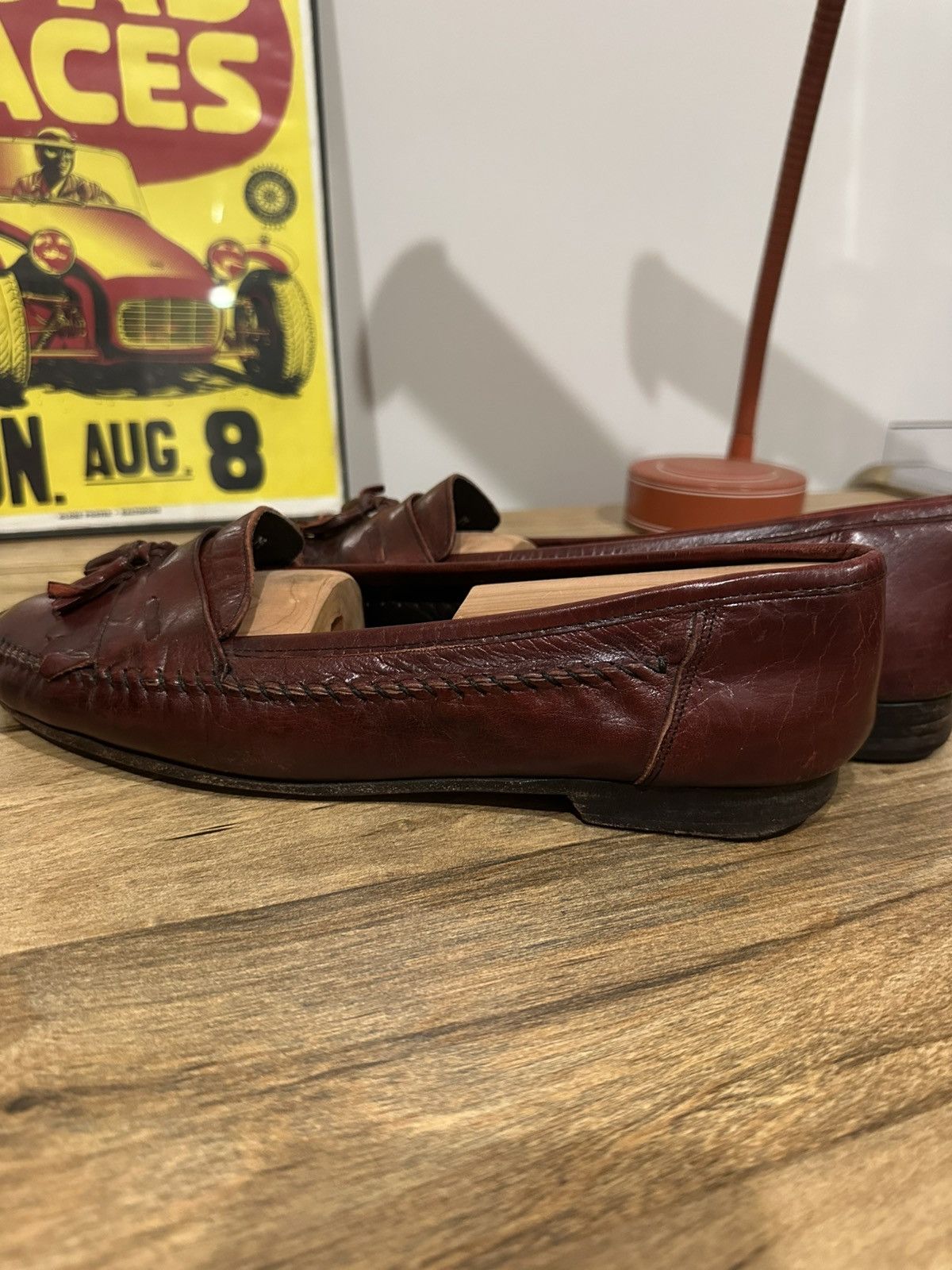 Footjoy Vintage Footjoy Italian Leather Tassel Loafers 9.5 M Size US 9.5 / EU 42-43 - 6 Thumbnail