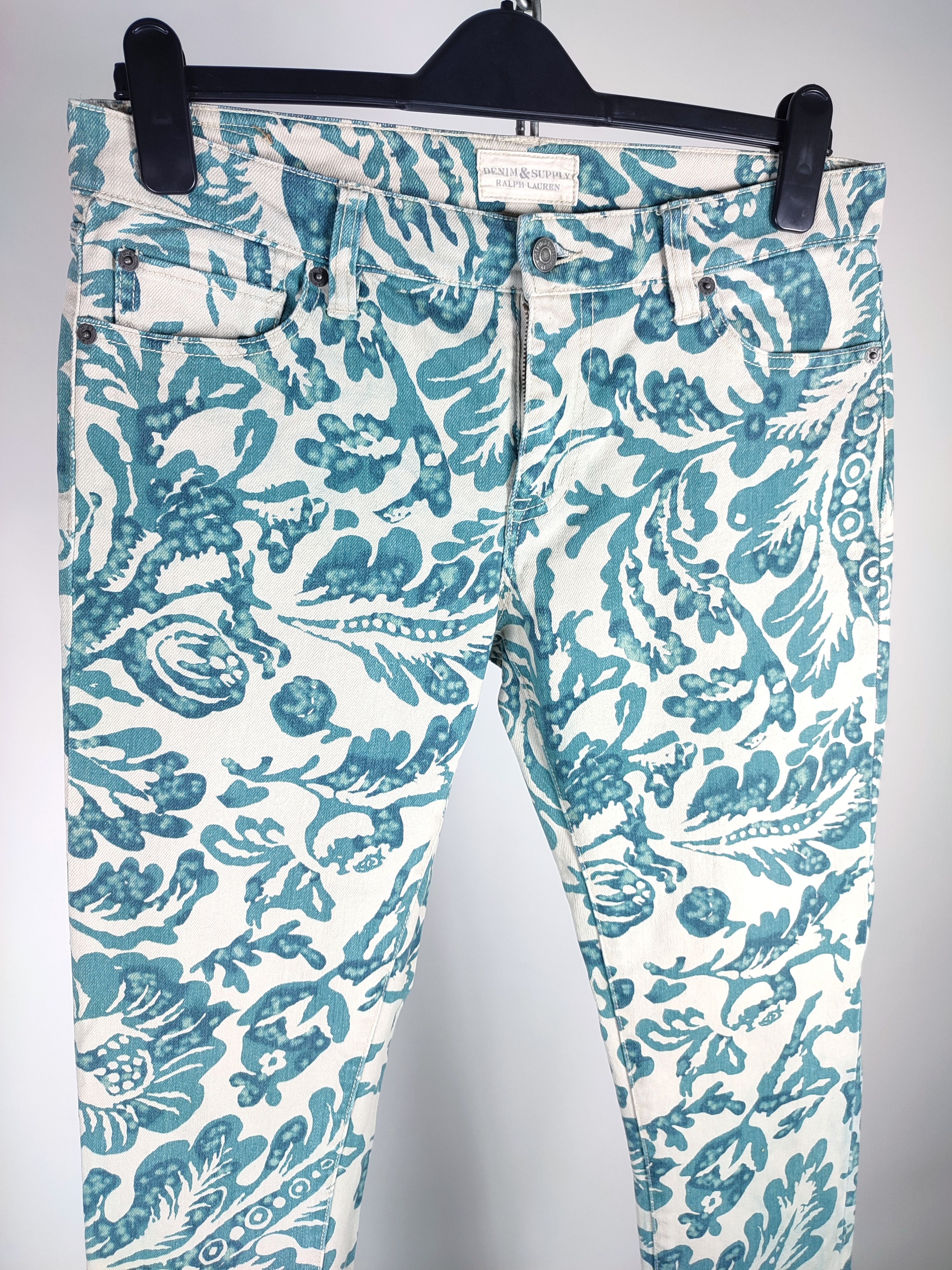 Denim & Supply Ralph Lauren Polo Ralph Lauren floral print slim denim pants Size 30" / US 8 / IT 44 - 5 Thumbnail