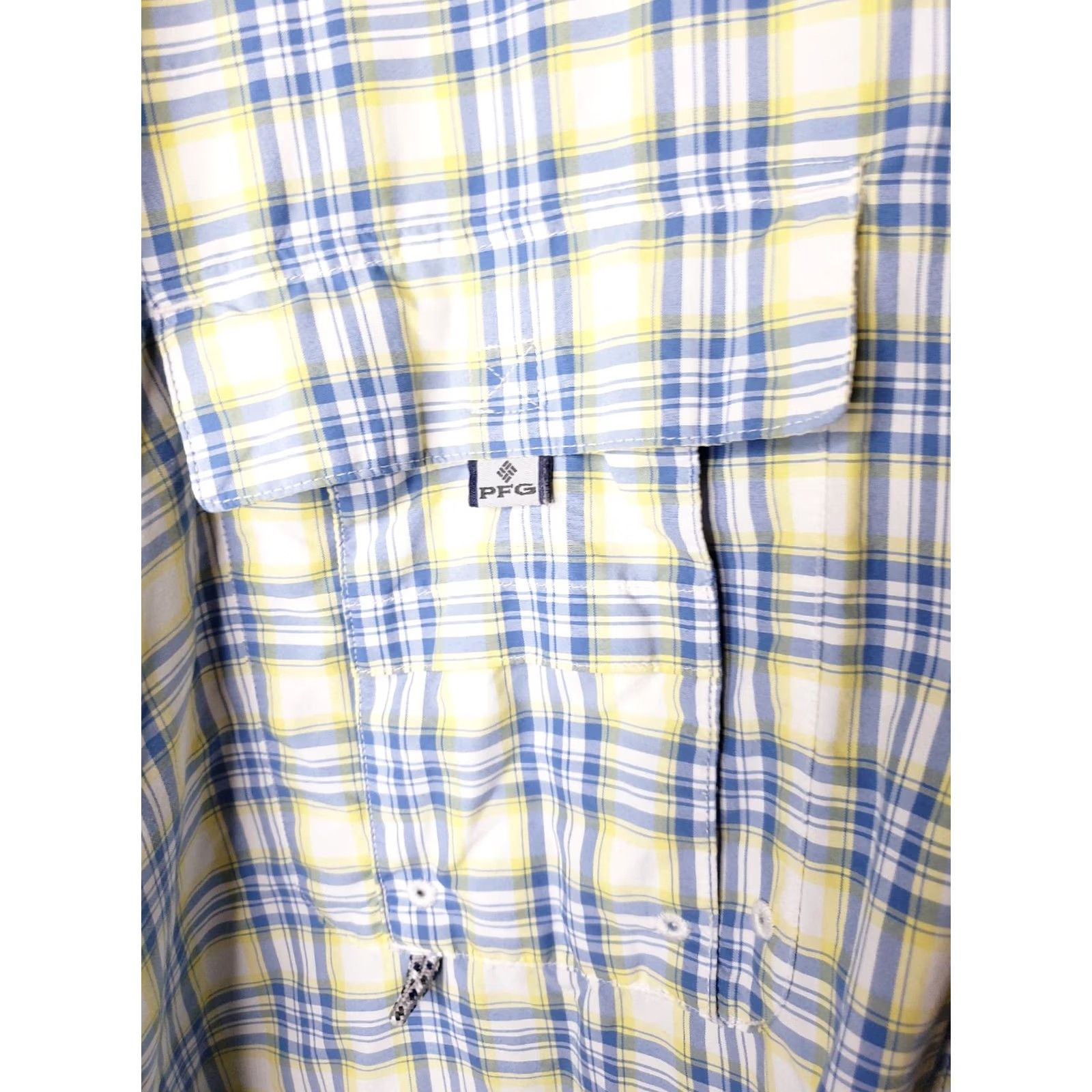 Vintage VINTAGE COLUMBIA PFG Shirt Mens XL Blue Yellow Plaid Long Sleeve OMNI-SHADE Size US XL / EU 56 / 4 - 6 Thumbnail
