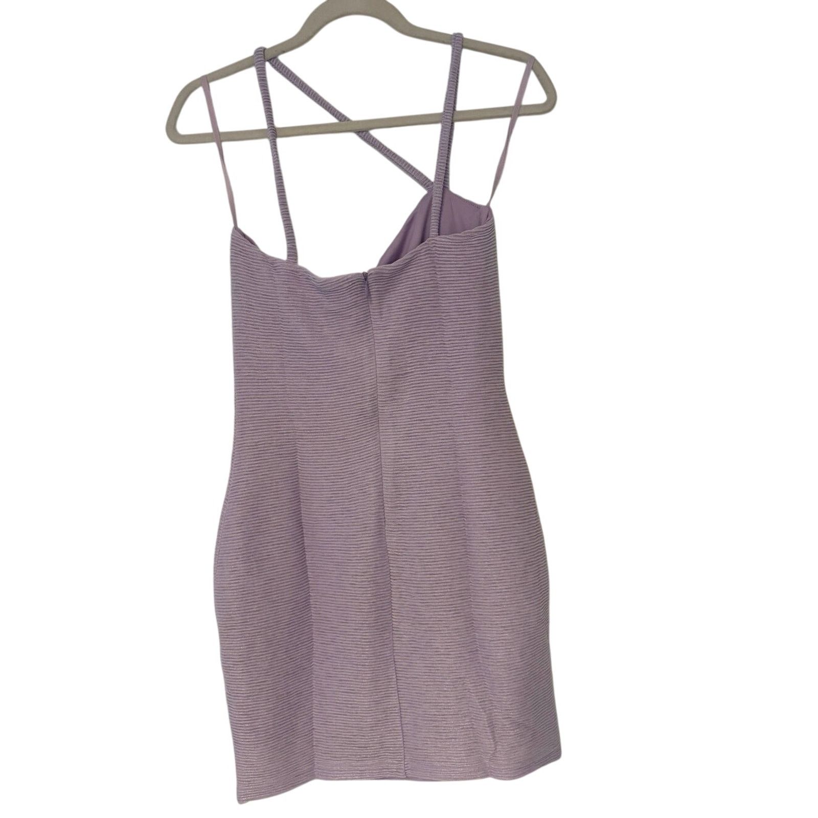 REVOLVE NWT RUMER Penelope Rib Body-con Minidress Lilac Size Large Size L / US 10 / IT 46 - 7 Thumbnail