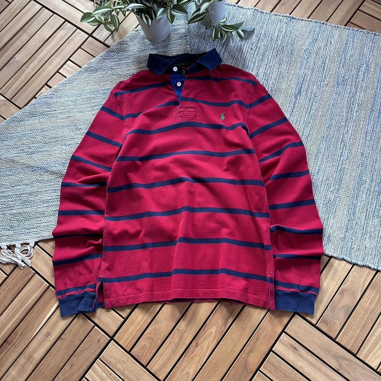 Polo Ralph Lauren Vintage Y2K Polo Ralph Lauren Striped Rugby Long Sleeve Size US M / EU 48-50 / 2 - 1 Thumbnail