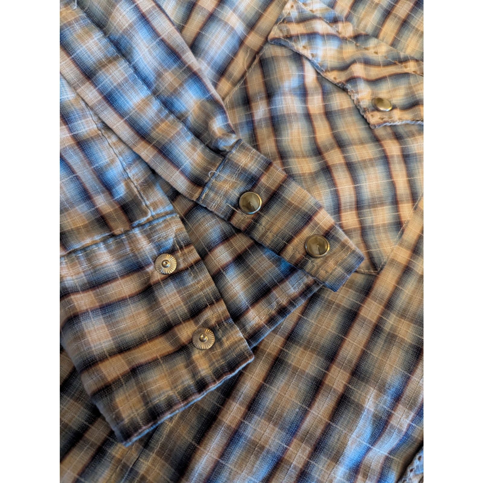 Wrangler Vitg Wrangler Western Plaid Pearl Button Snap Shirt Med 42 Size US M / EU 48-50 / 2 - 4 Thumbnail