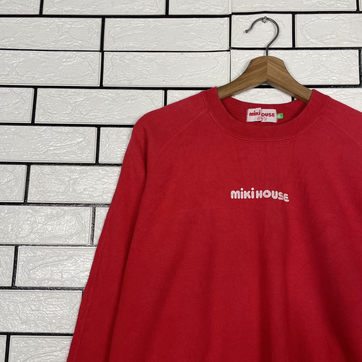 Japanese Brand Vintage Miki House Red Crewneck Sweatshirt Size US L / EU 52-54 / 3 - 6 Thumbnail