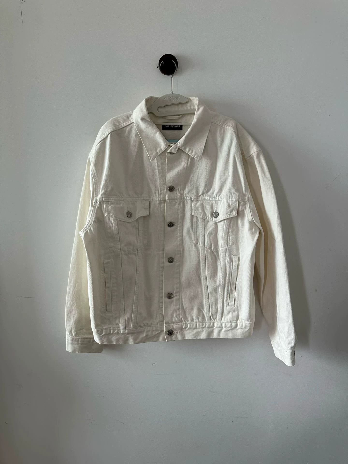 Balenciaga Balenciaga back logo denim jacket Size 44 98 New Size US S / EU 44-46 / 1 - 1 Thumbnail