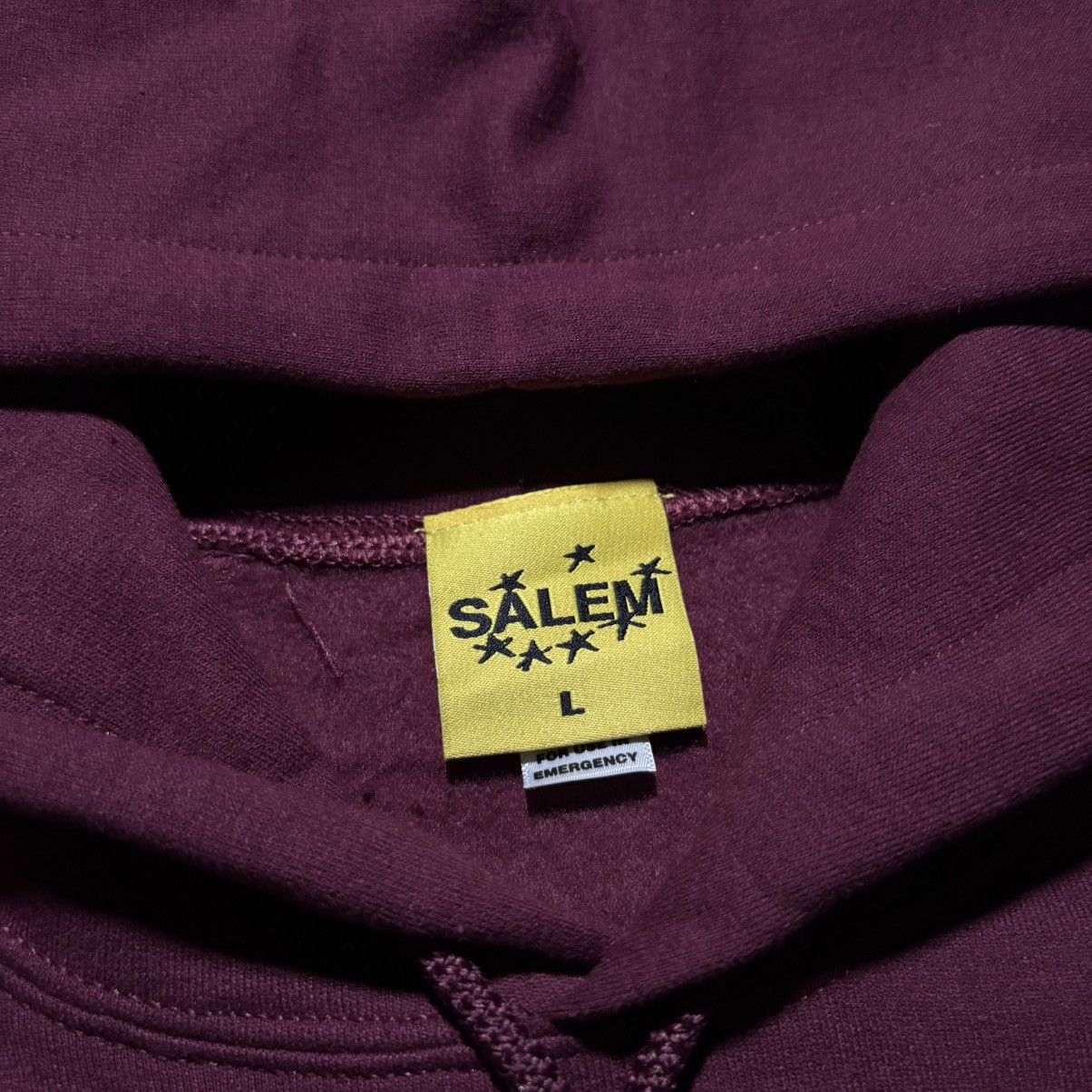 S4LEM Salem Midwest Embroidered Logo Hoodie Maroon | Size L Size US L / EU 52-54 / 3 - 4 Thumbnail
