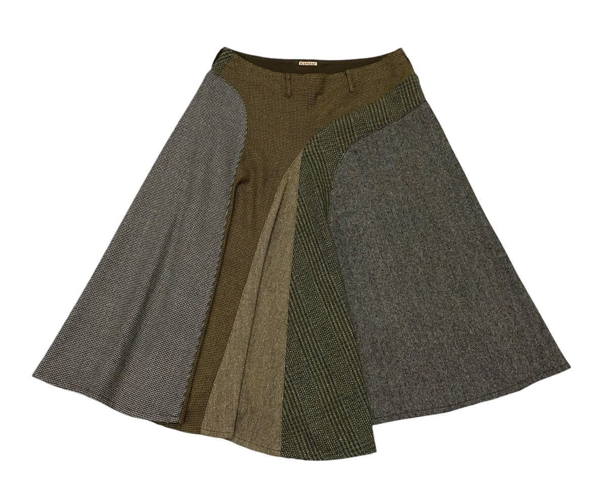 Kapital Kapital Patchwork Wool Midi Skirt Size 30" / US 8 / IT 44 - 14 Thumbnail
