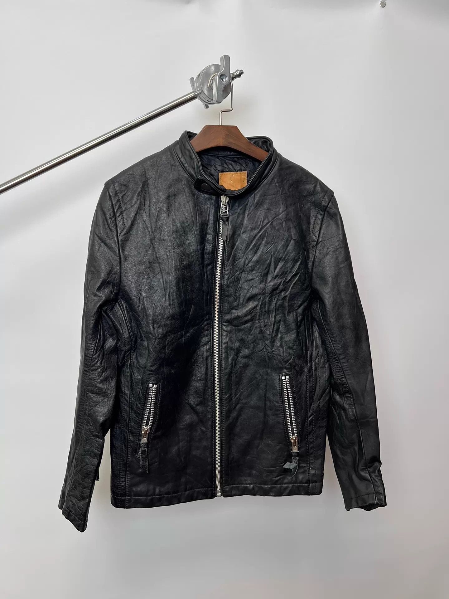 Vintage Vintage Japanese Slim Fit Zipper Motorcycle Jacket Size US L / EU 52-54 / 3 - 2 Thumbnail