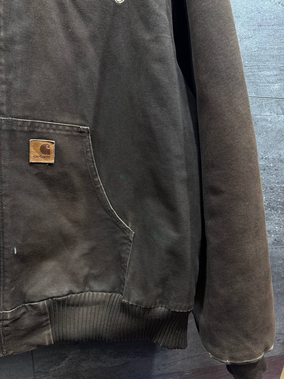 Carhartt Vintage 90s Carhartt J130 DKB Hooded Brown Jacket Size US XXL / EU 58 / 5 - 5 Thumbnail