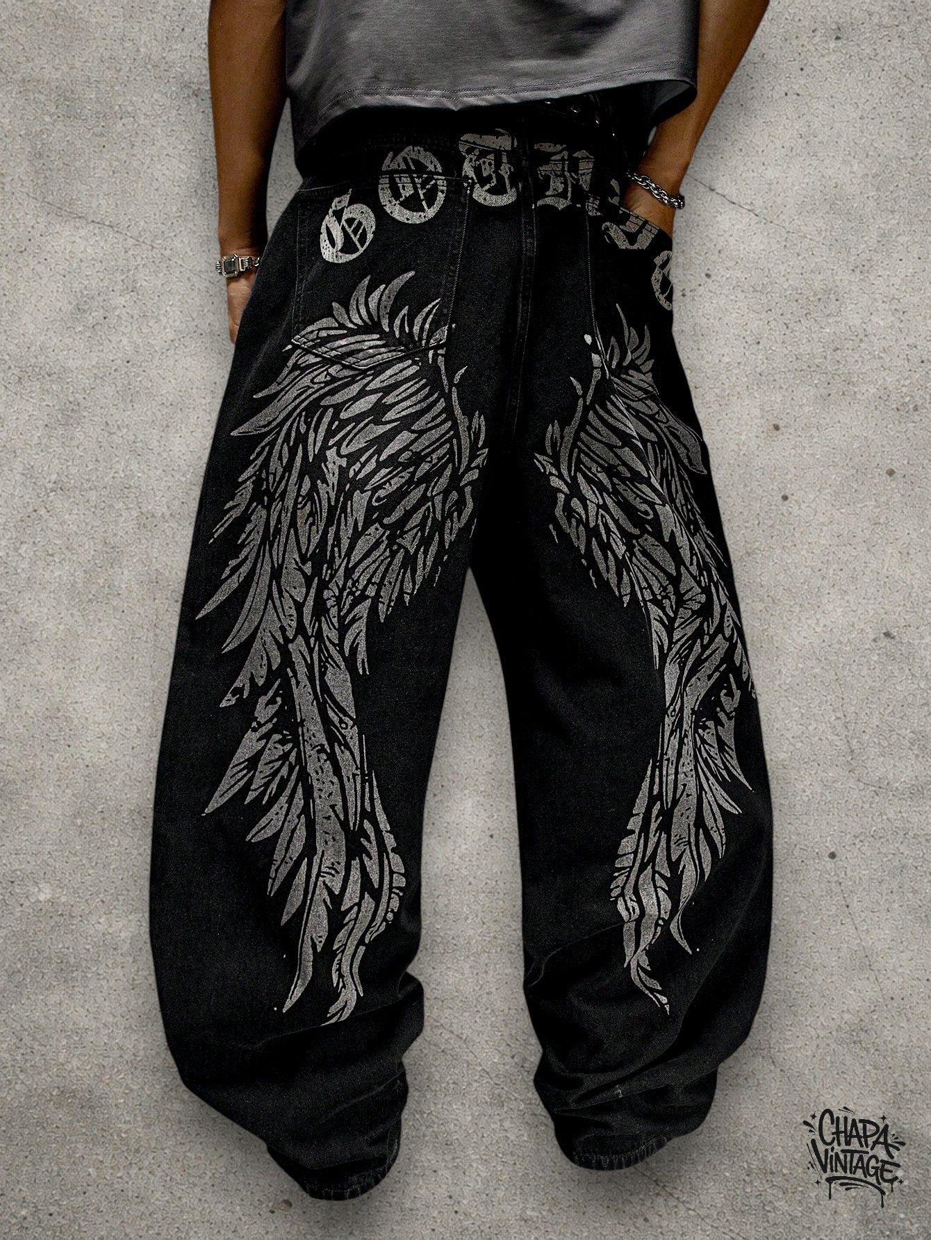 Japanese Brand Baggy Washed dark gray jeans Size US 32 / EU 48 - 1 Thumbnail