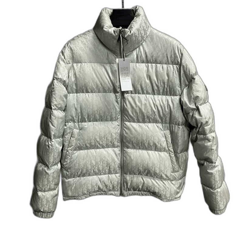 Dior Dior Gray Long Sleeve Logo Puffer Jacket-2507 Size US XXL / EU 58 / 5 - 1 Thumbnail