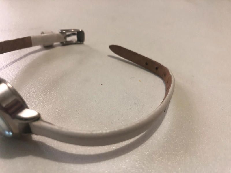 Designer oasis silver dial white leather strap watch Size ONE SIZE - 4 Thumbnail