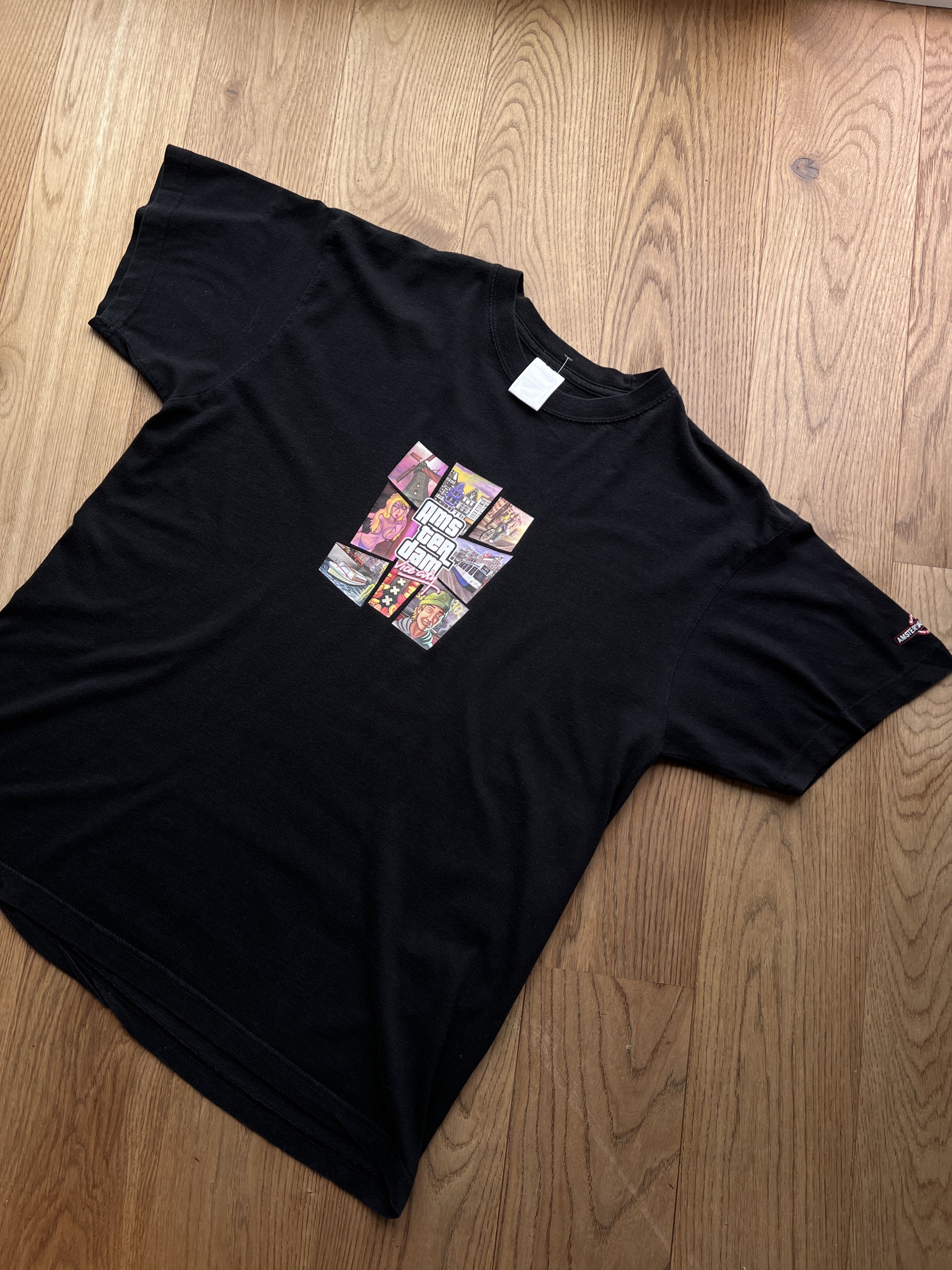 Vintage GTA Amsterdam Vice City vintage t shirt printed 420 y2k weed Size US L / EU 52-54 / 3 - 6 Thumbnail