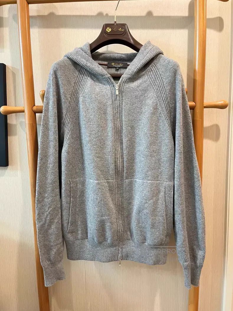 Loro Piana Loro Piana Grey Cashmere Hooded Cardigan Jacket Size XS / US 0-2 / IT 36-38 - 2 Thumbnail