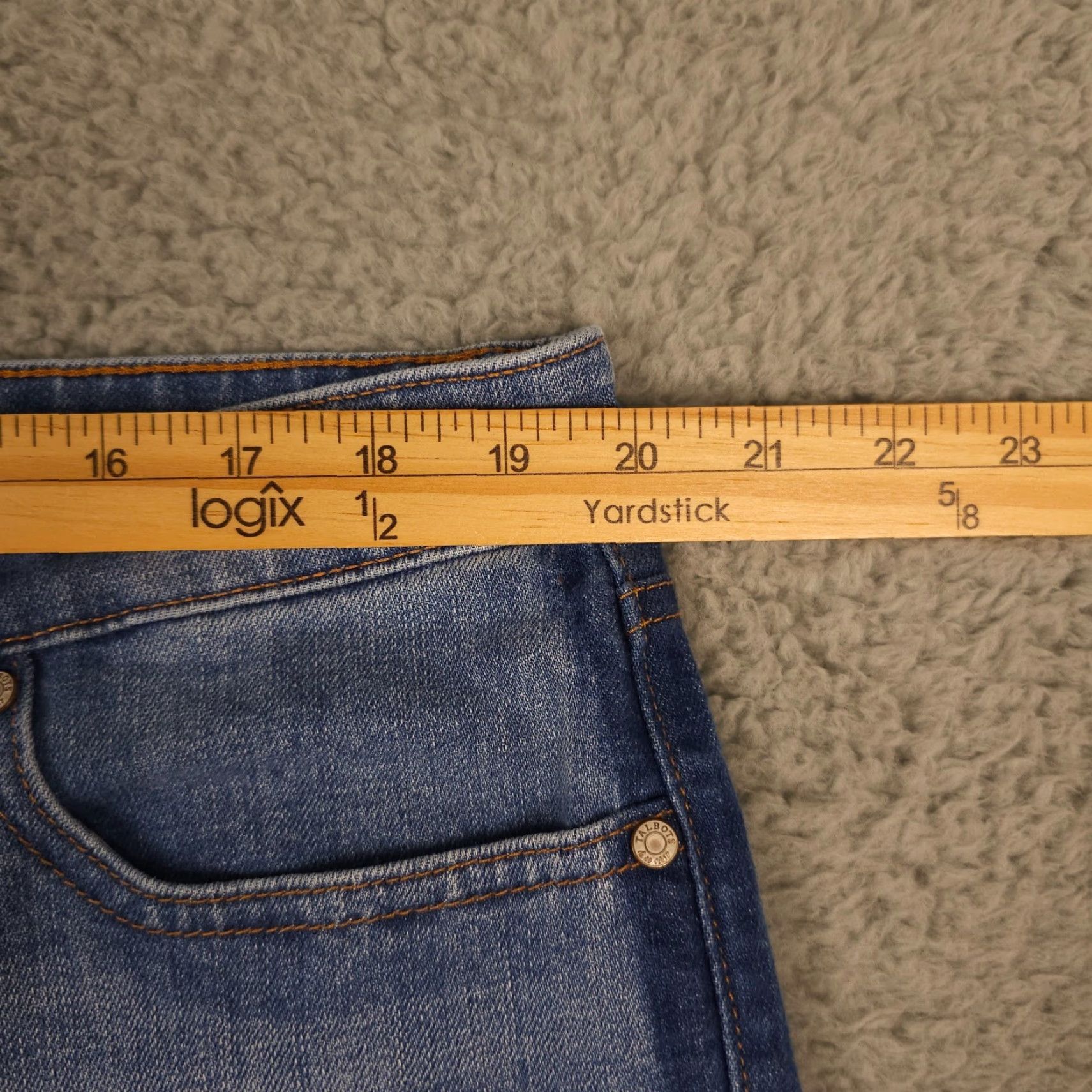 Talbots Talbots Jeans Womens 18 Plus Blue Slim Ankle Stretch Side Striped Hemmed Size 40" / US 18 - 6 Thumbnail