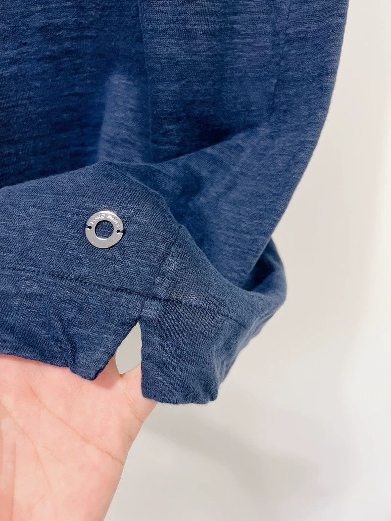 Loro Piana Loro Piana Dark blue cotton linen knitted short-sleeved T-s Size XS / US 0-2 / IT 36-38 - 6 Thumbnail