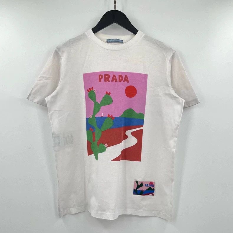 Prada Prada Cactus Print Short Sleeve T-shirt - dmc Size US S / EU 44-46 / 1 - 1 Thumbnail