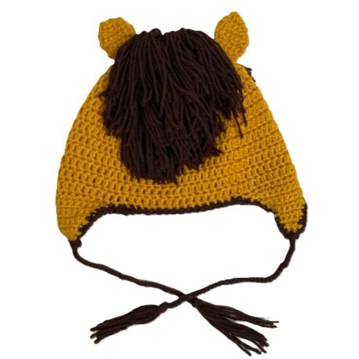 Handmade Crochet Buckskin Horse Hat Handmade New Size ONE SIZE - 2 Thumbnail