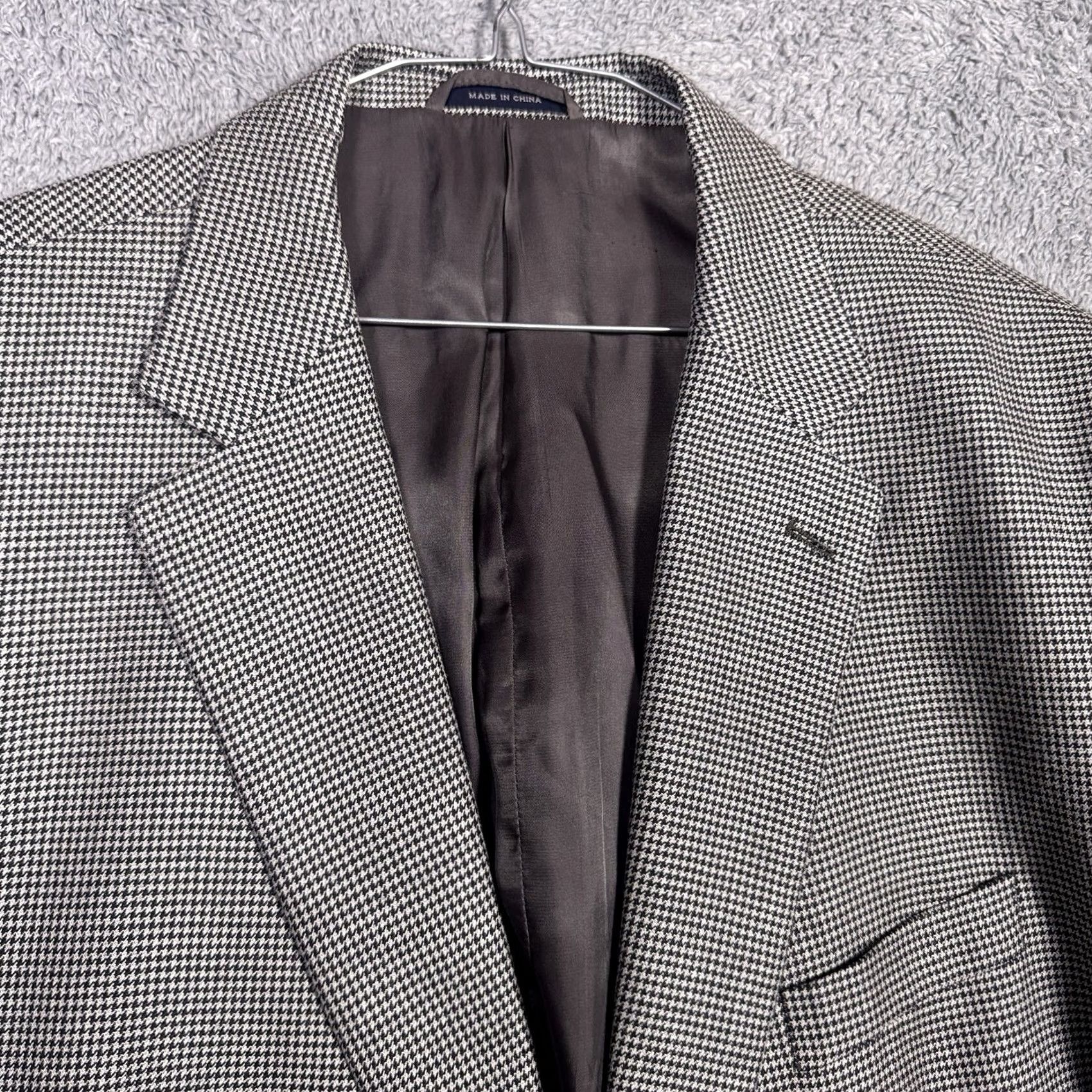 Ralph Lauren Ralph Lauren Blazer Men 50R Silk Wool Houndstooth Sport Coat Suit Jacket Size 50R - 4 Thumbnail