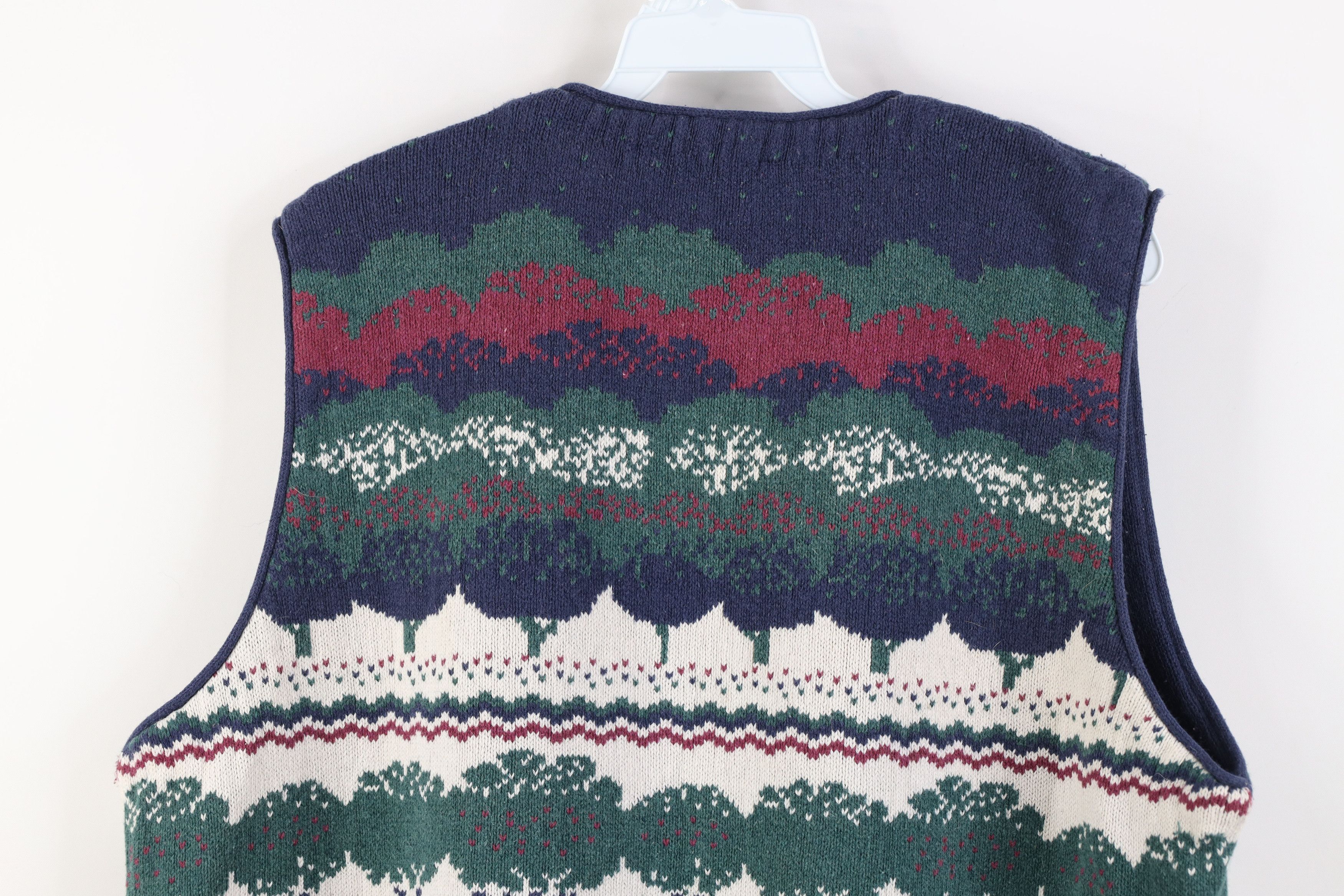 Vintage Vintage 90s Streetwear Tree Duck Knit Sweater Vest Cotton Size XL / US 12-14 / IT 48-50 - 10 Thumbnail