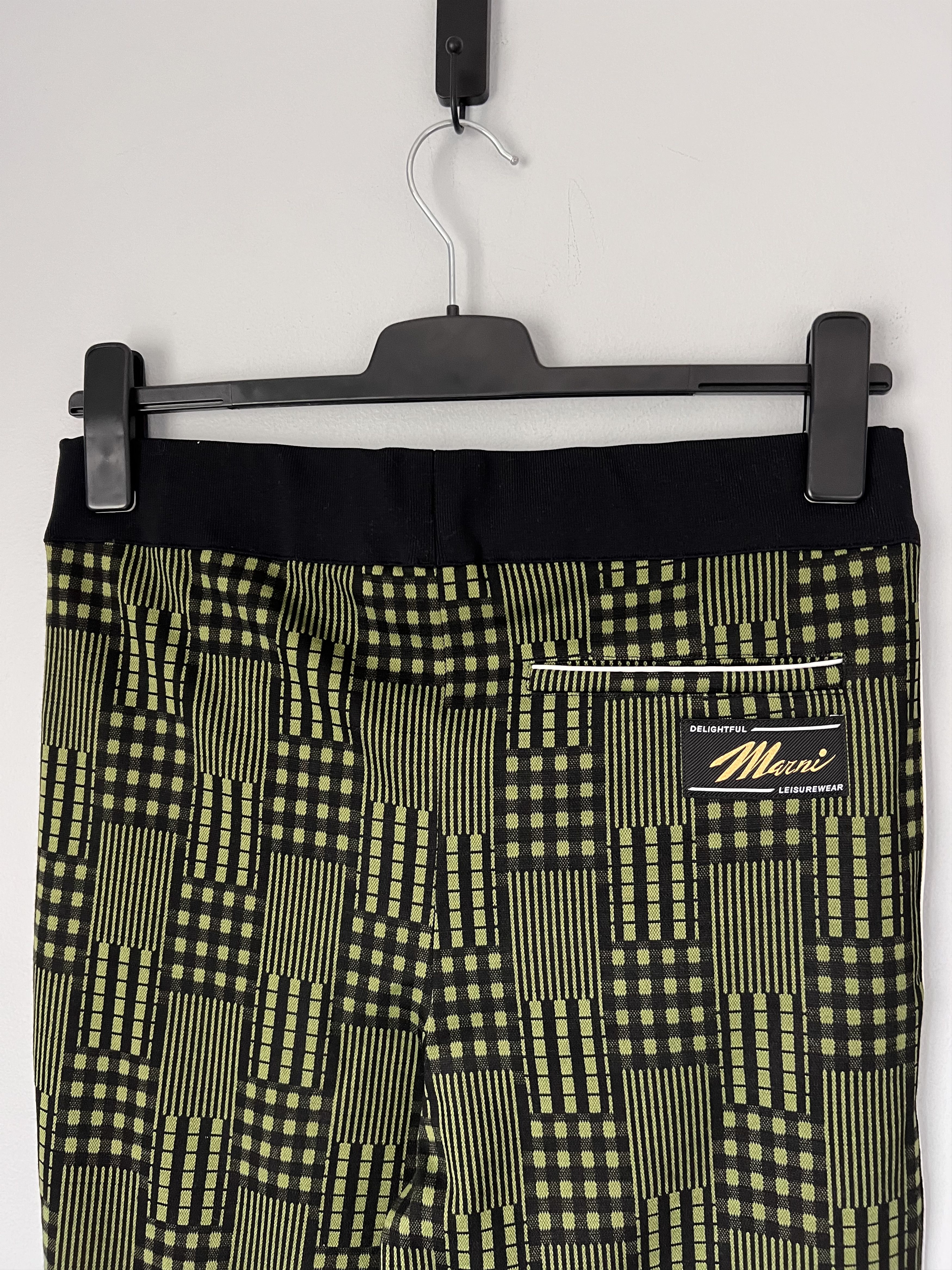 Marni Marni Flared Check Jersey Pants in Grass Green Size US 34 / EU 50 - 5 Thumbnail
