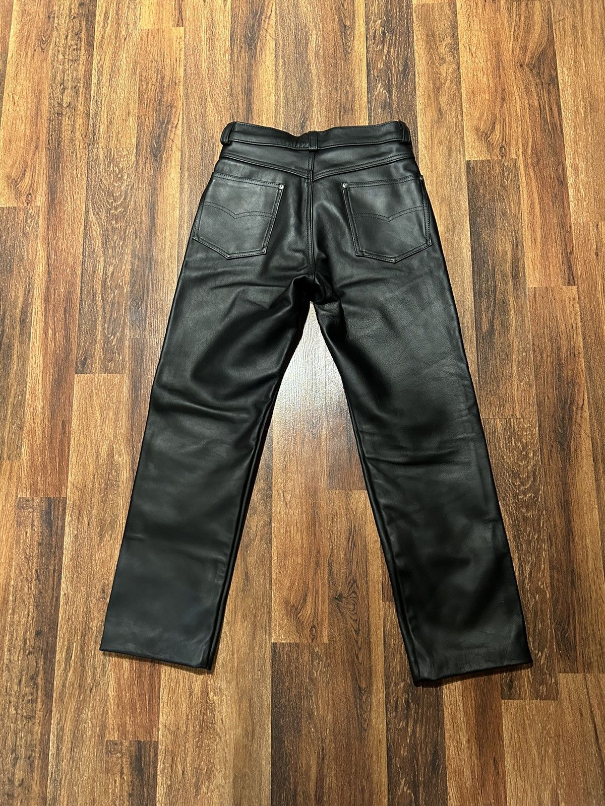 Schott Vintage Men’s 30x31 biker leather pants schott made in USA Size US 30 / EU 46 - 3 Thumbnail