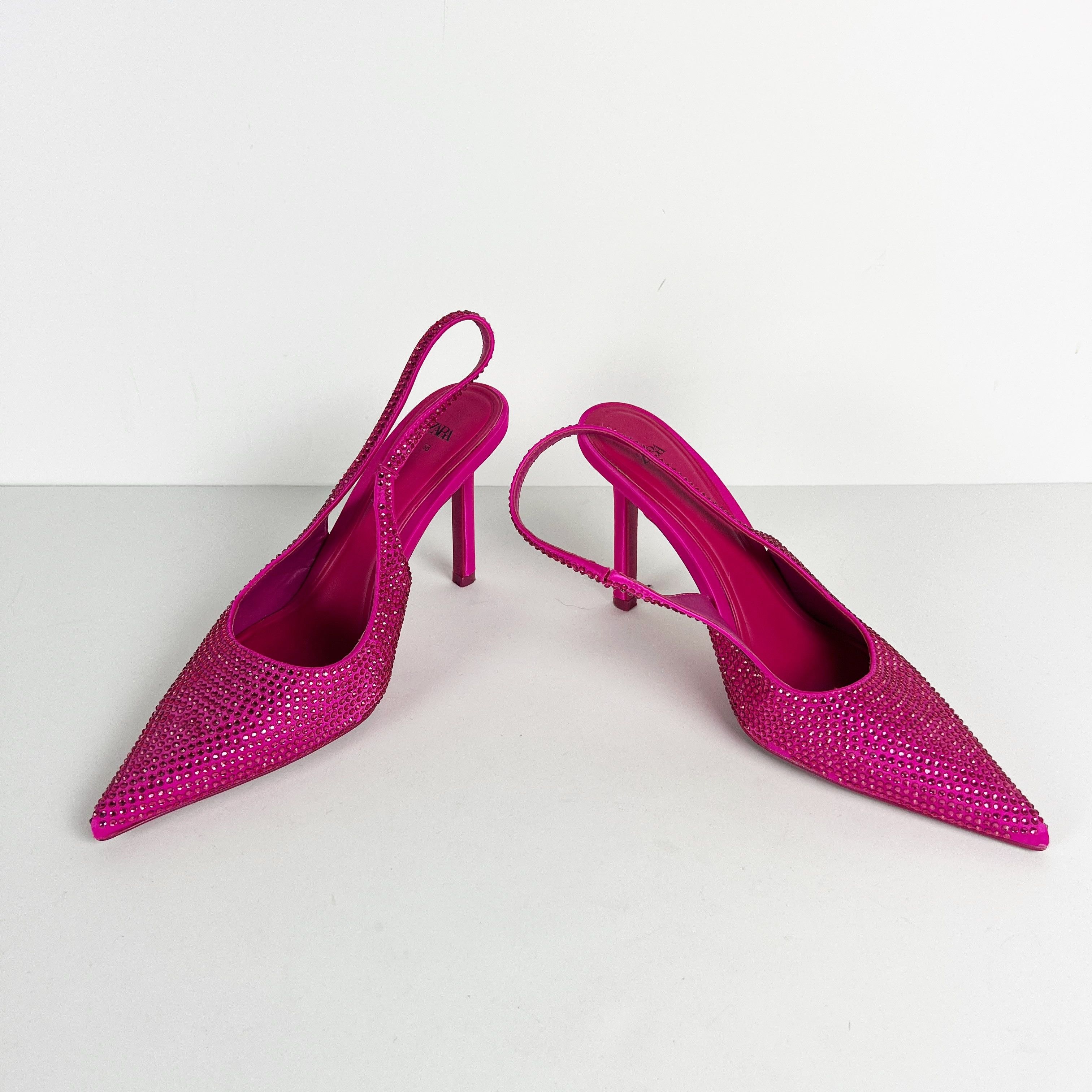 Zara Zara Crystal Rhinestone Jewel Pointed Toe Size US 8 / IT 38 - 3 Thumbnail
