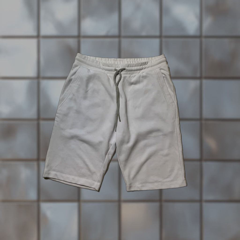 Antony Morato ANTONY MORATO Lifted Lettering Spellout White Terry Fleece Sweat Shorts SZ L Sweat Shorts Men White L Size US 33 - 1 Thumbnail