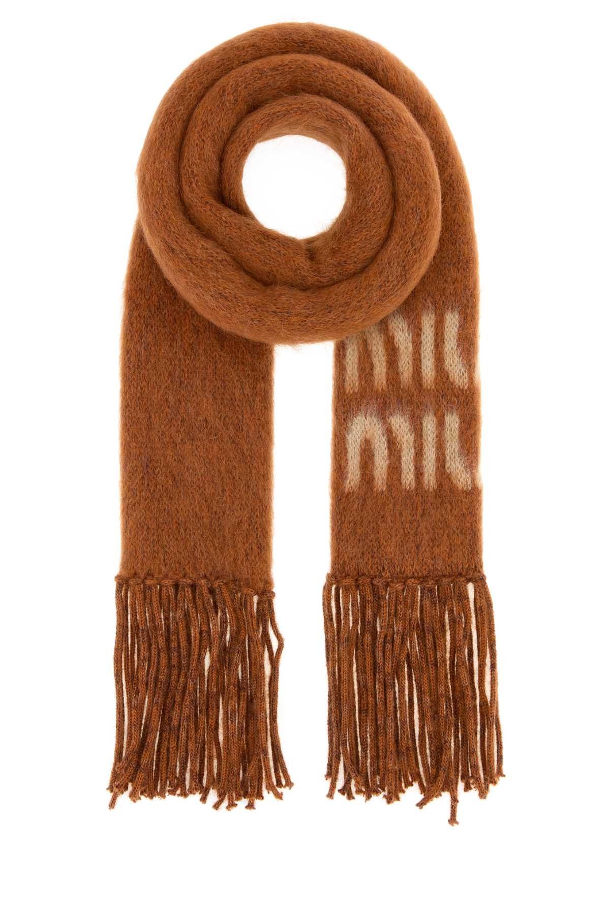 Miu Miu Orange Mohair Blend Scarf Size ONE SIZE - 1 Thumbnail