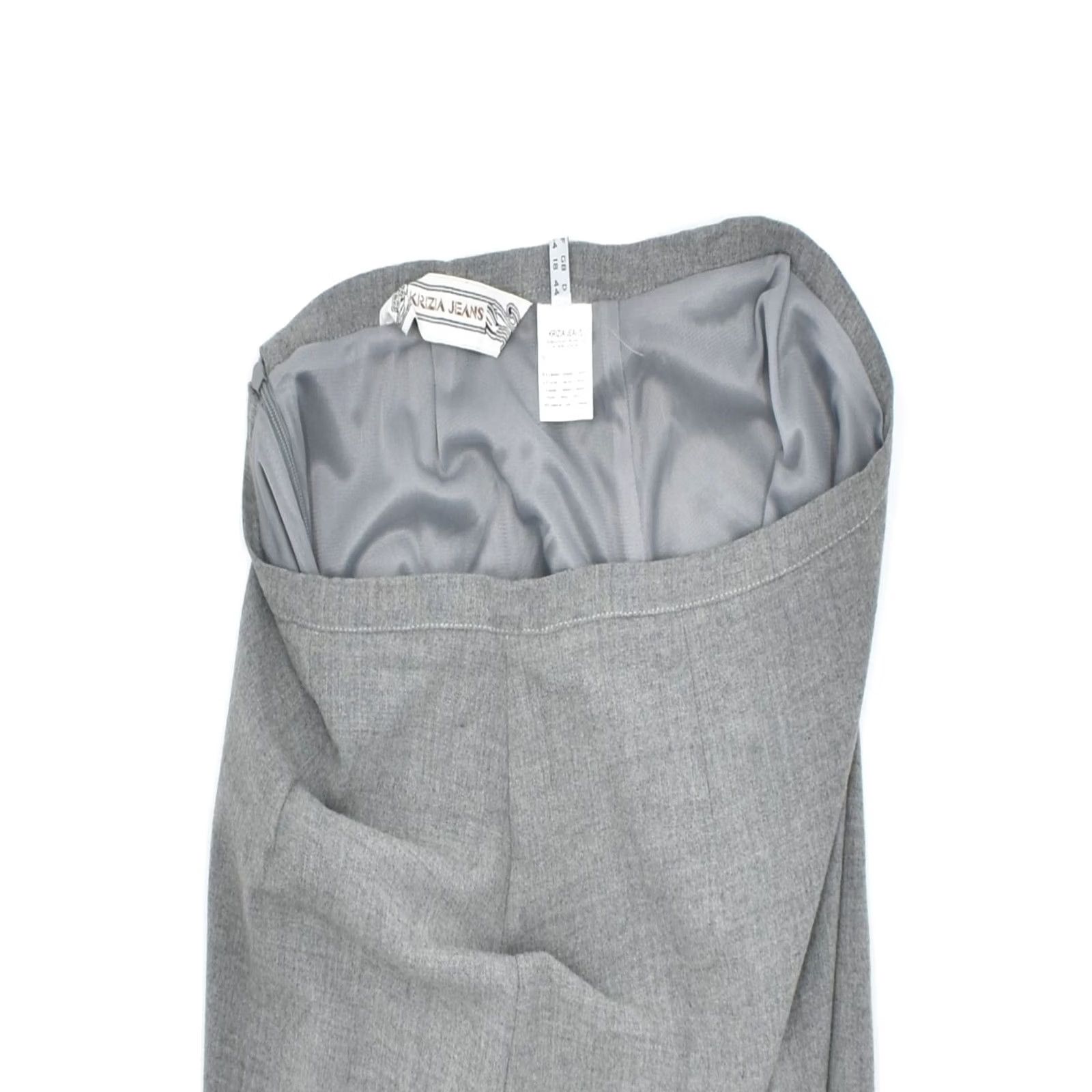 Krizia VINTAGE KRIZIA JEANS Womens Pencil Skirt UK 18 XL Grey Polyester HO09 Size 40" / US 18 - 3 Thumbnail