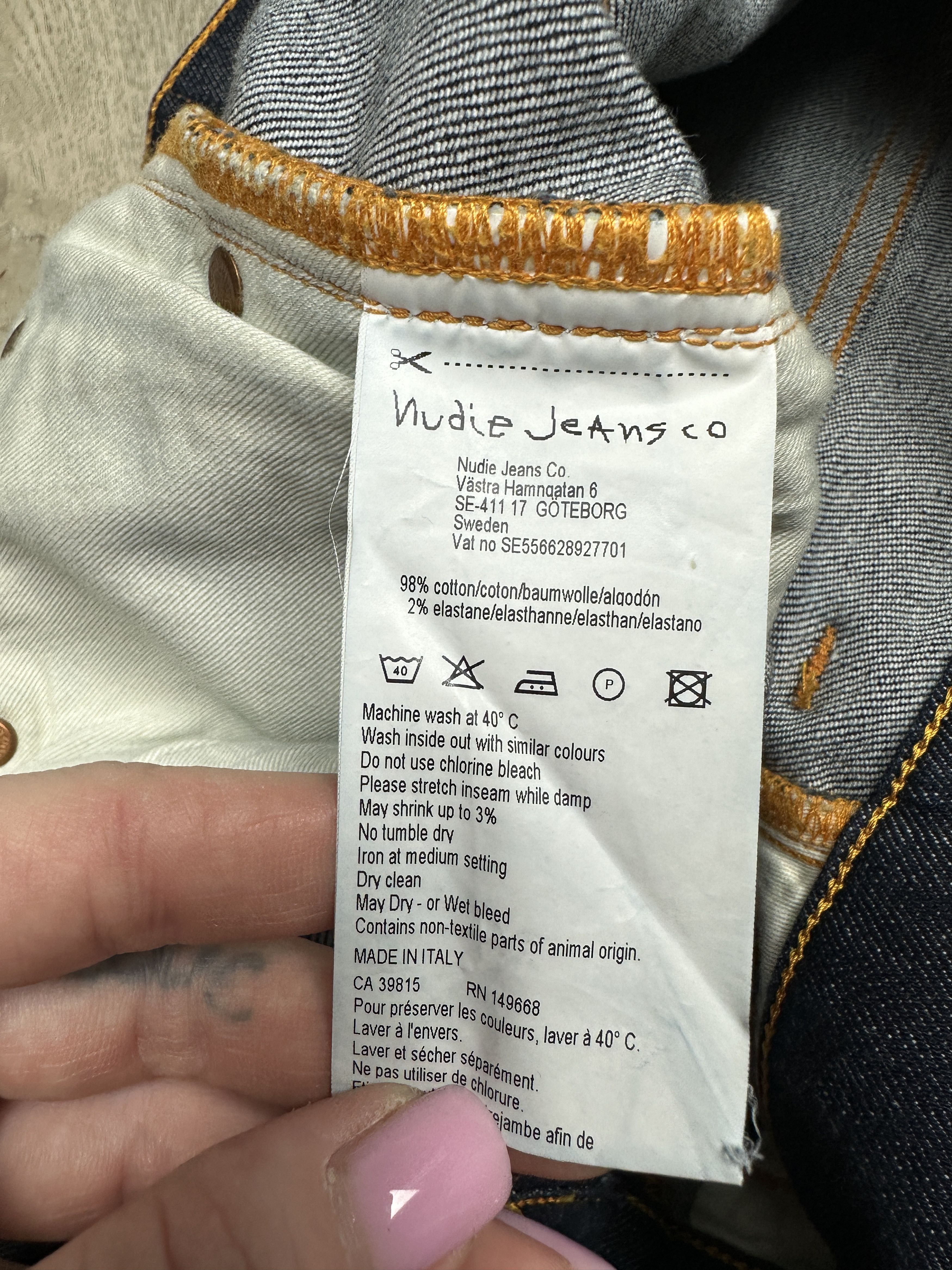 Nudie Jeans Nudie Jeans Vintage Mens Tight Terry Denim Pants Jeans Size US 31 - 10 Thumbnail
