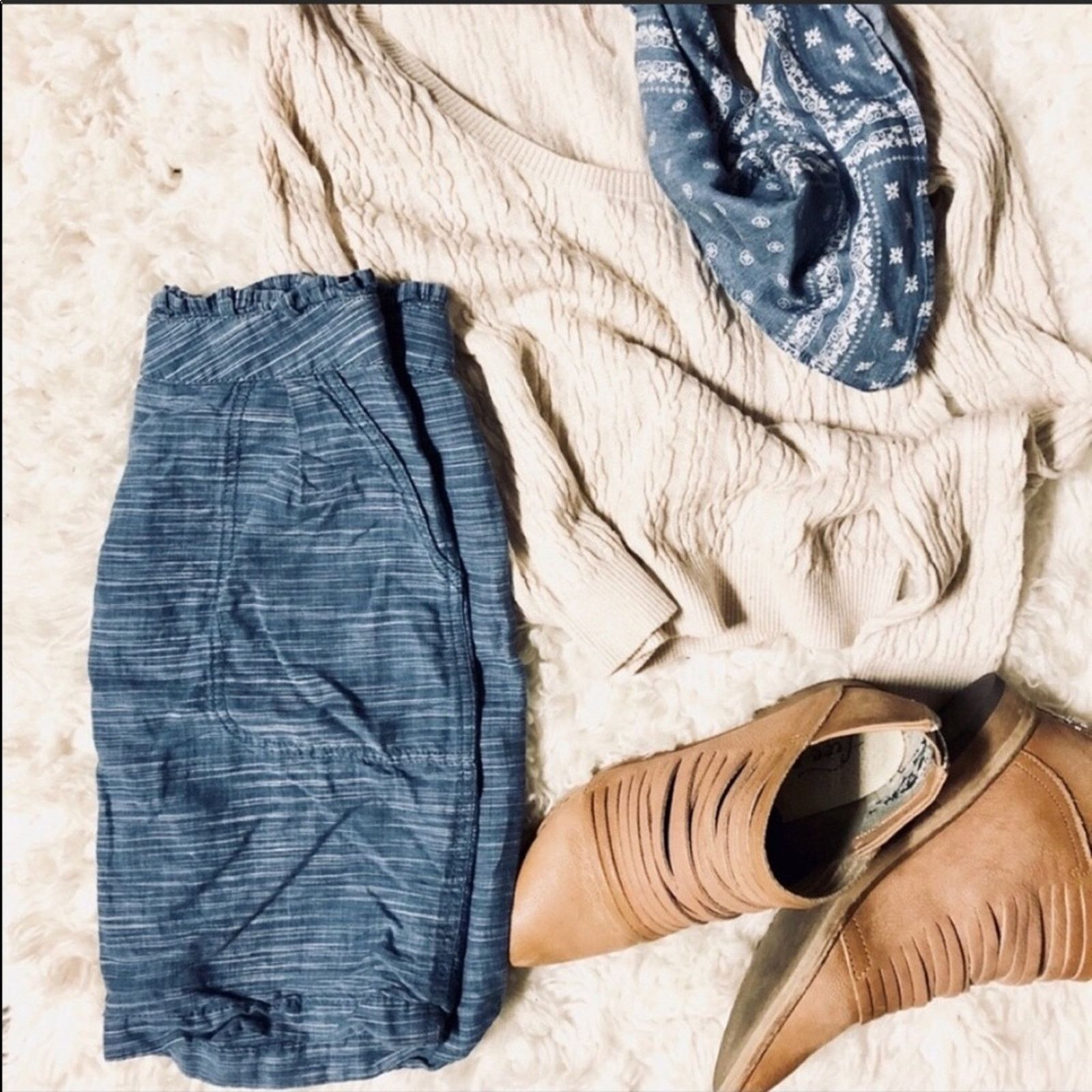 J CREW Light Navy Blue White Linen Playa Mini Skirt Casual 0