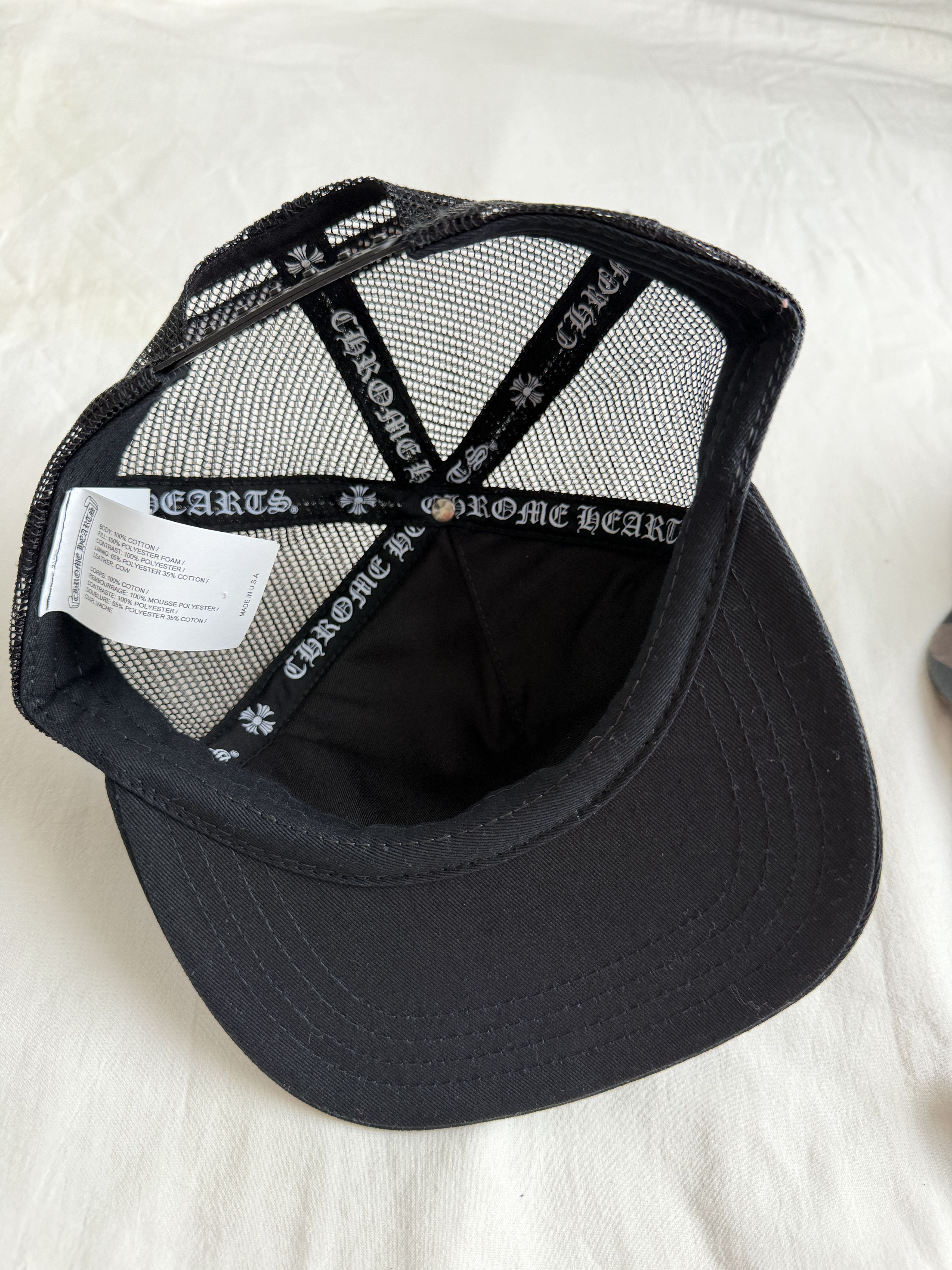 Chrome Hearts Black 3 patch camo trucker hat Size ONE SIZE - 6 Thumbnail
