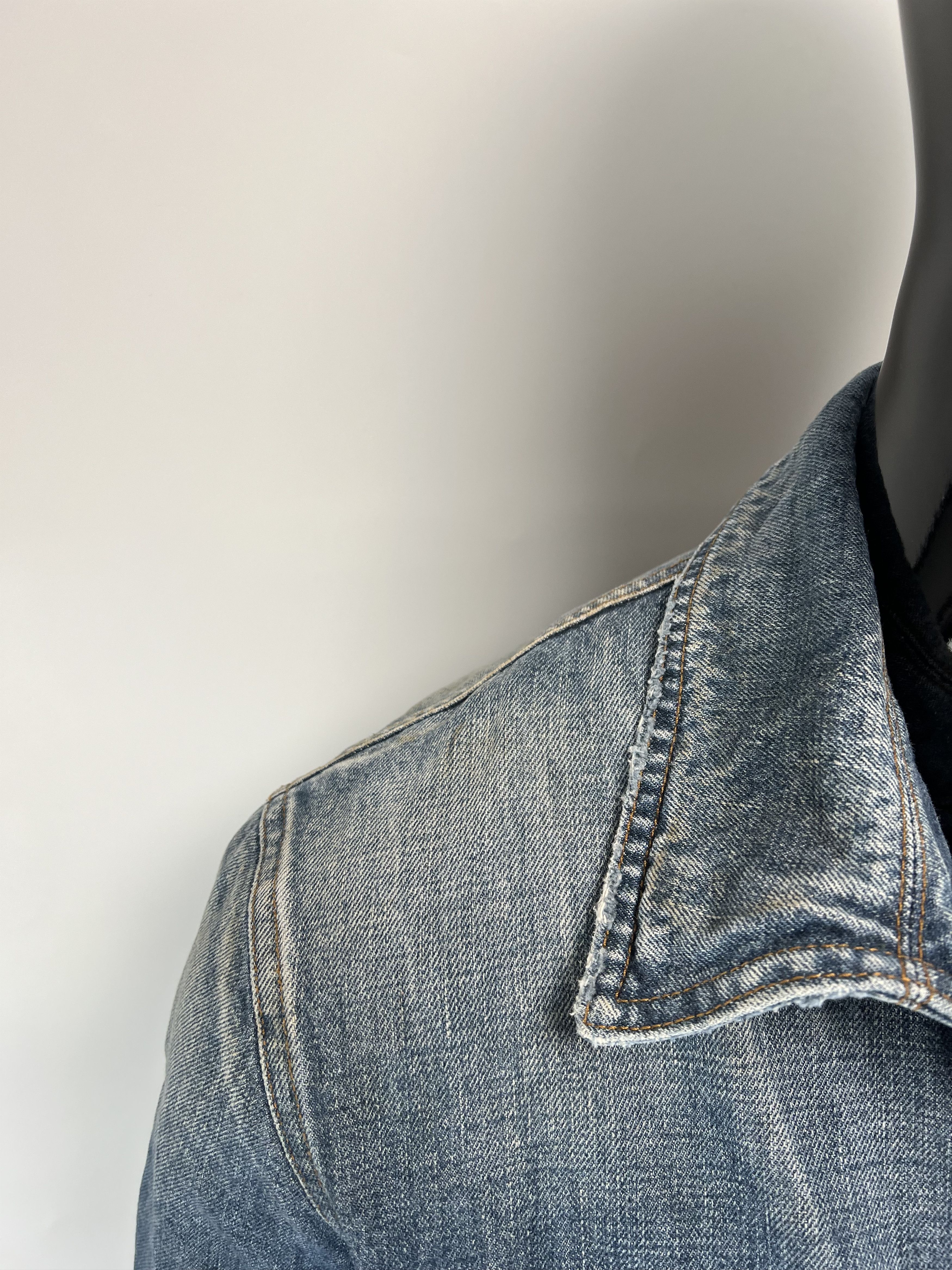 Bally Bally Rare Vtg Full Zip Distressed Denim Biker Jacket M/L Size US L / EU 52-54 / 3 - 12 Thumbnail