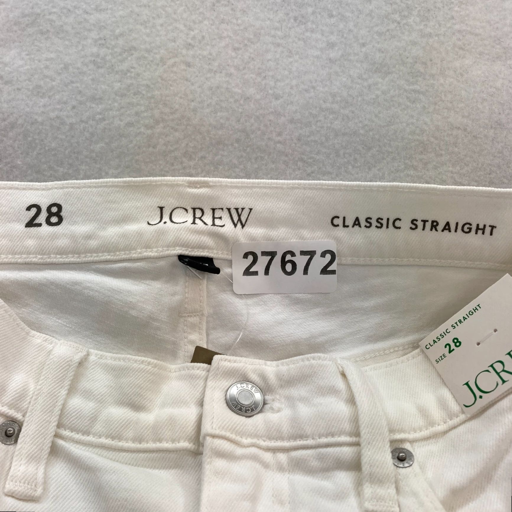J.Crew J.CREW Classic Straight Jeans Women's 28 White Stretch Denim High Rise Casual Size 28" / US 6 / IT 42 - 6 Thumbnail