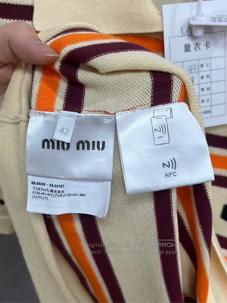 Miu Miu Miu Miu Size s Striped short sleeve Size S / US 4 / IT 40 - 4 Thumbnail