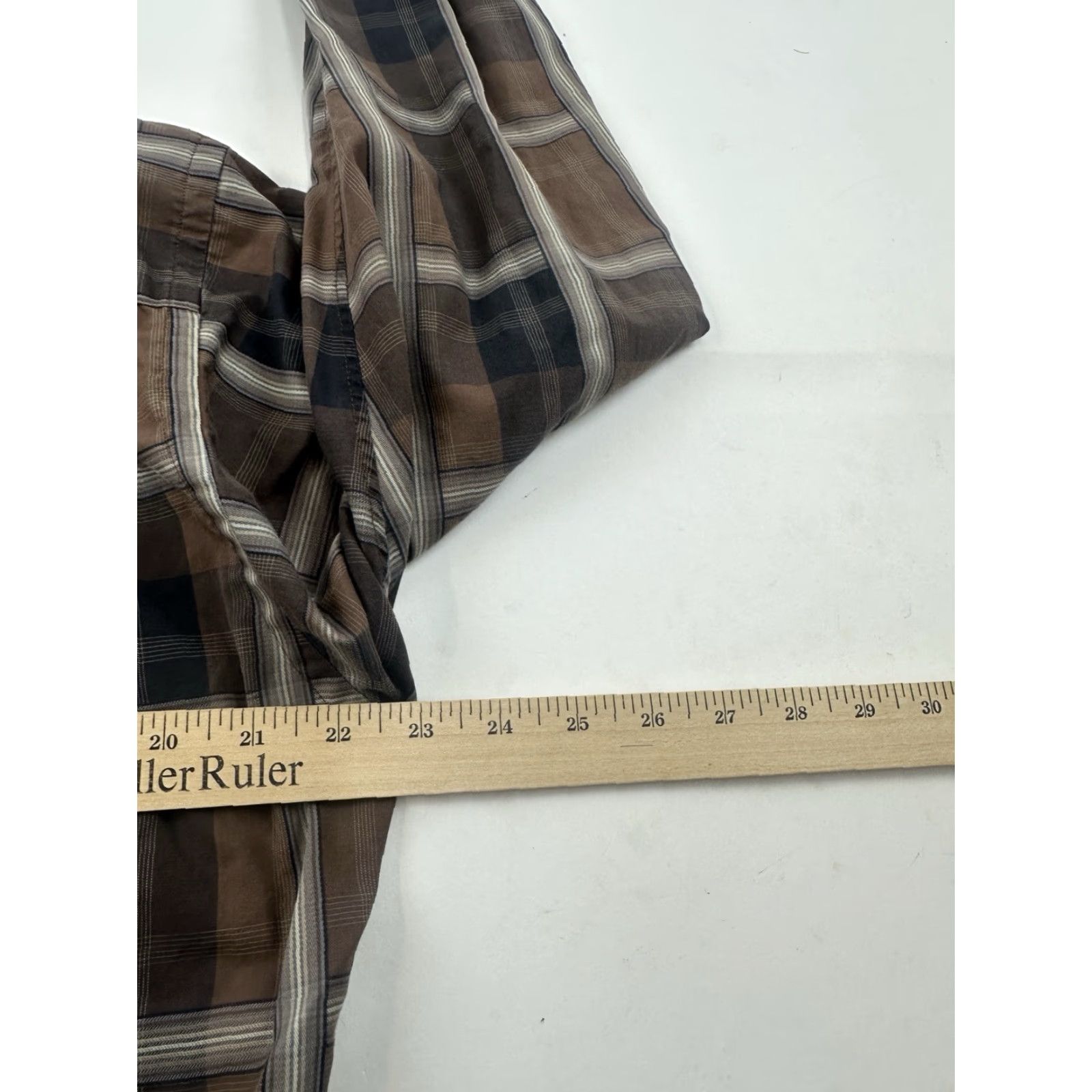 Ike Behar IKE BEHAR Mens Brown Plaid Button Up Long Sleeve Shirt Medium Size US M / EU 48-50 / 2 - 7 Thumbnail
