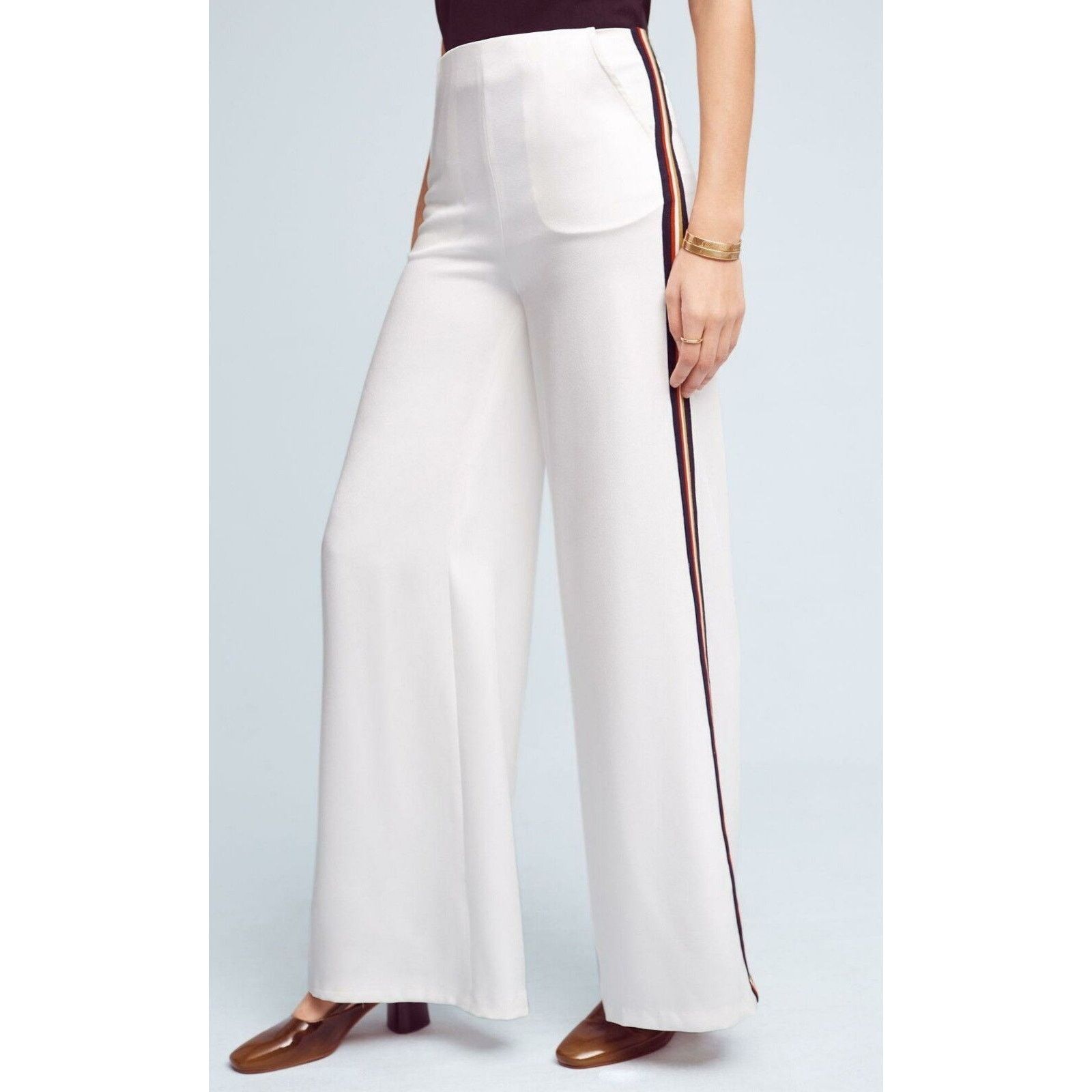 Anthropologie New Anthropologie Line + Dot Chromanance Wide-Leg Pants Size 26" / US 2 / IT 38 - 4 Thumbnail