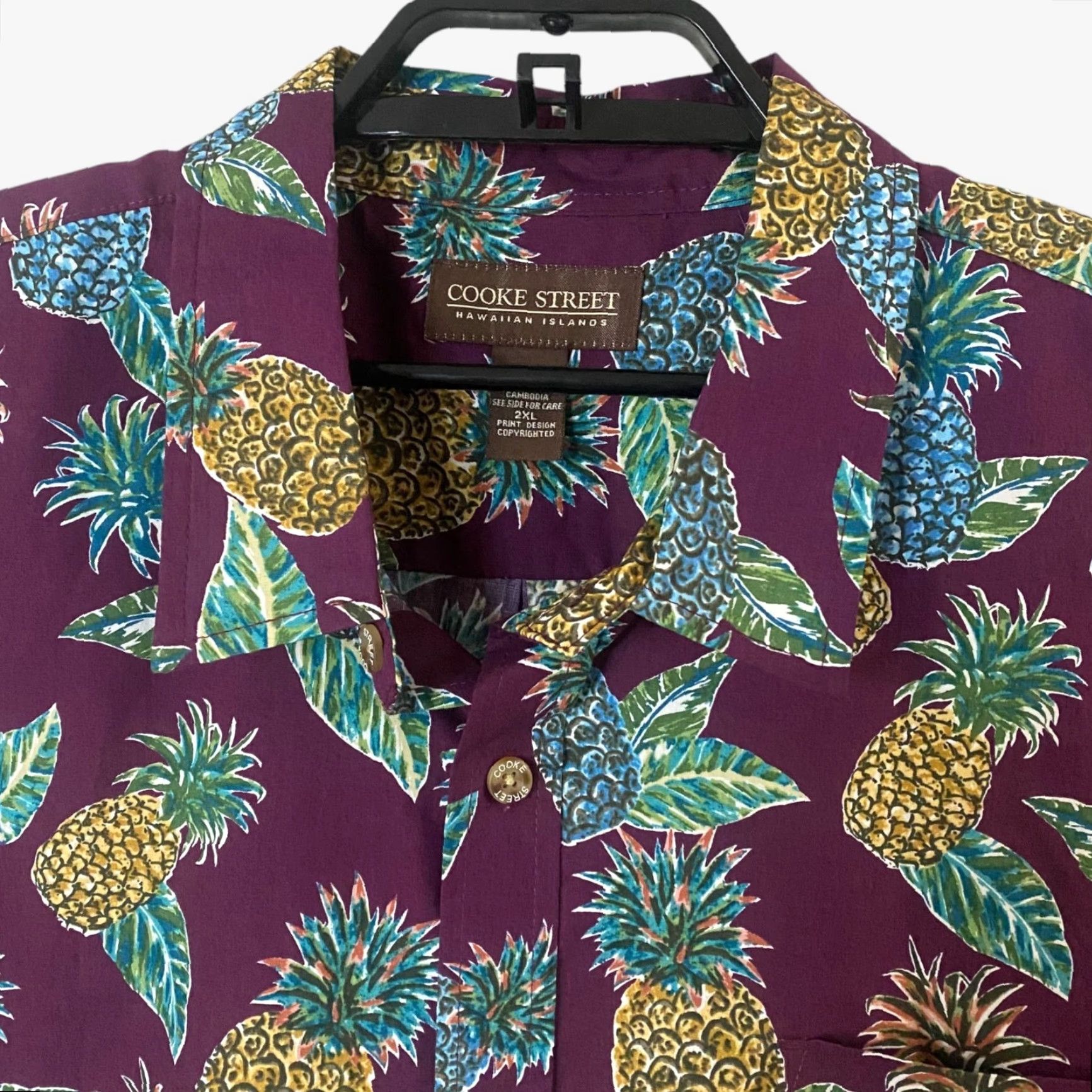 Vintage VINTAGE Cooke Street Hawaiian Shirt Men 2XL Short Sleeve Button-Up Pineapple Print Casual Beach Summer Size US XXL / EU 58 / 5 - 5 Thumbnail