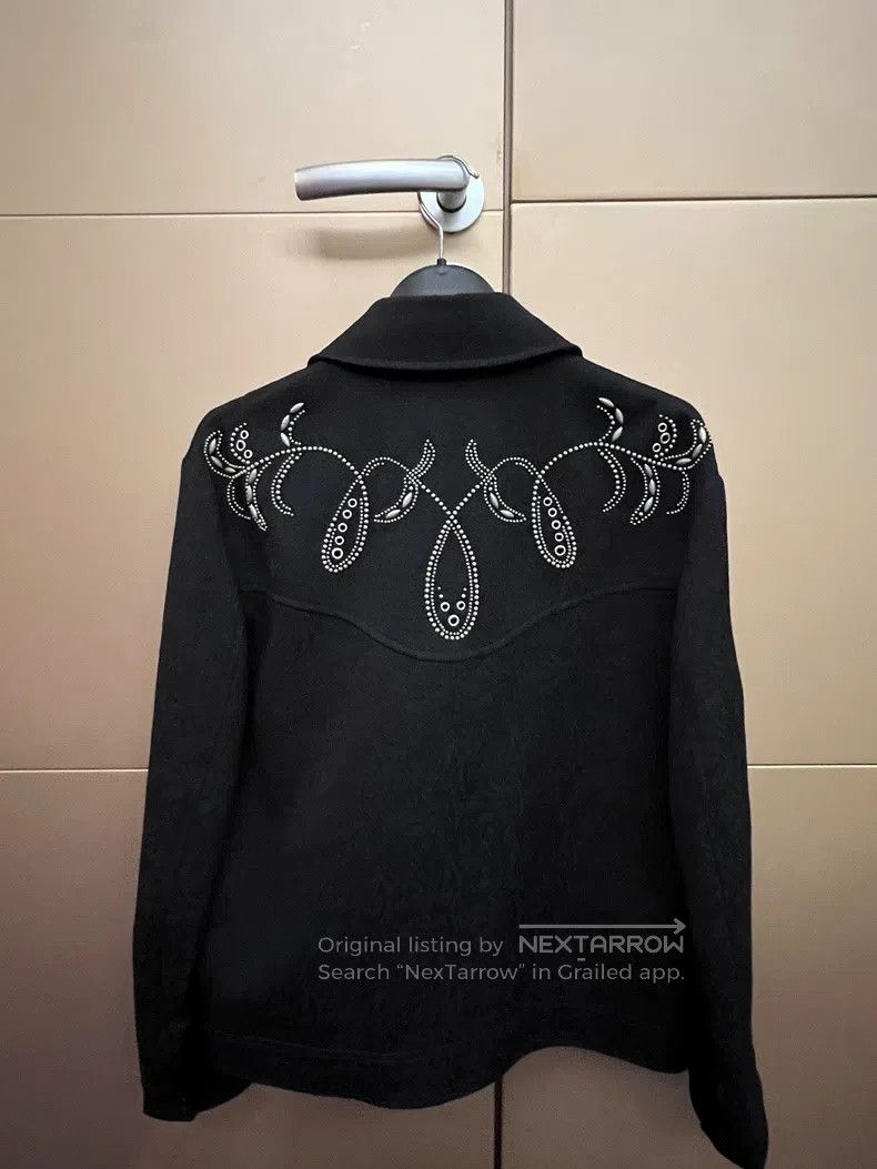 Saint Laurent Paris Saint Laurent Paris Dark Pattern Embroidered Beaded Wool J Size US M / EU 48-50 / 2 - 2 Thumbnail