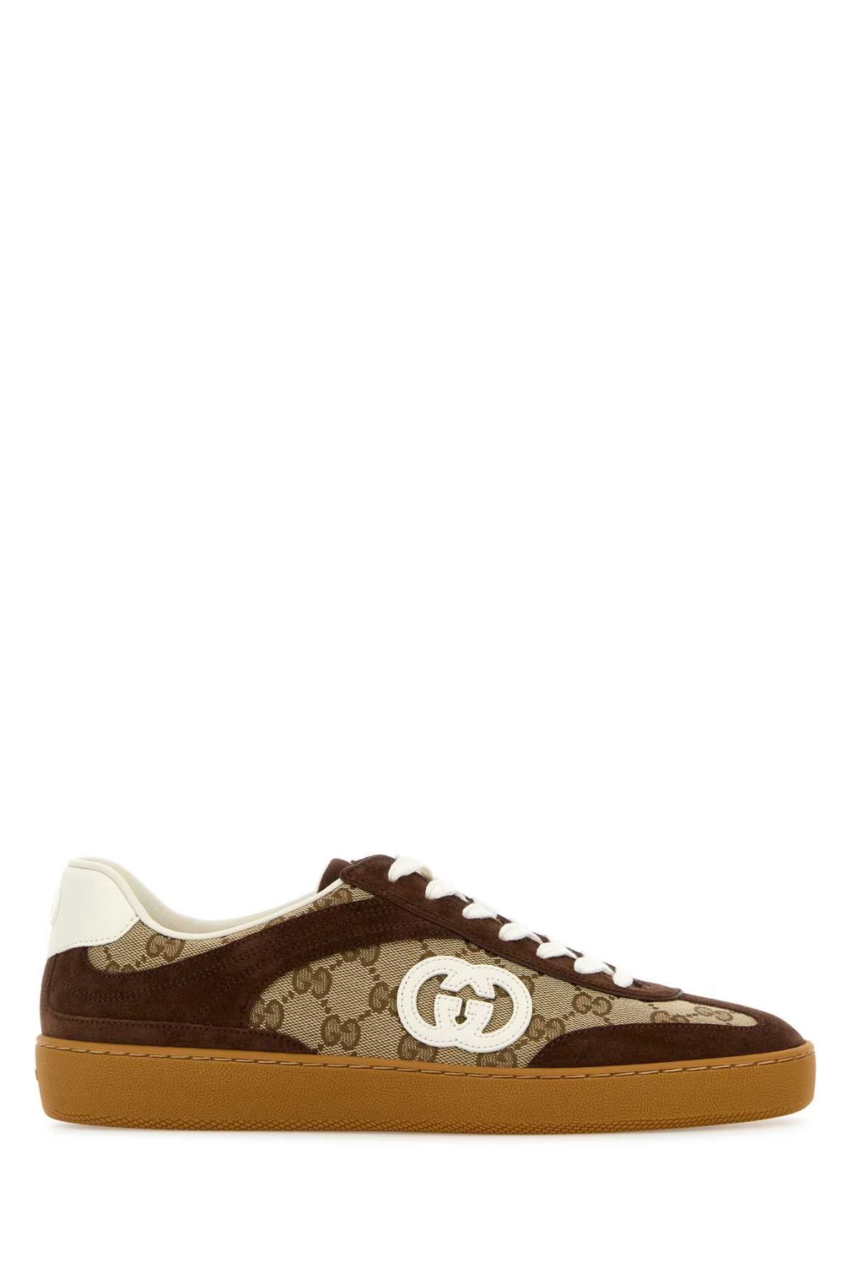 Gucci Gg Fabric And Suede Sneakers Size US 11.5 / EU 44-45 - 1 Thumbnail