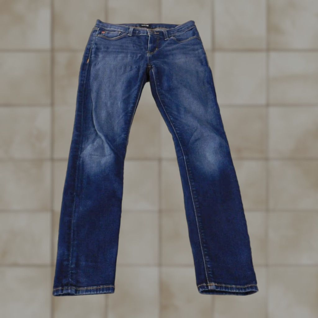 Hudson Jeans Womens 25 Skinny Kristina Stretch Denim Jeans Zipper Dark Blue 27 Inseam Womens Regular Vintage No