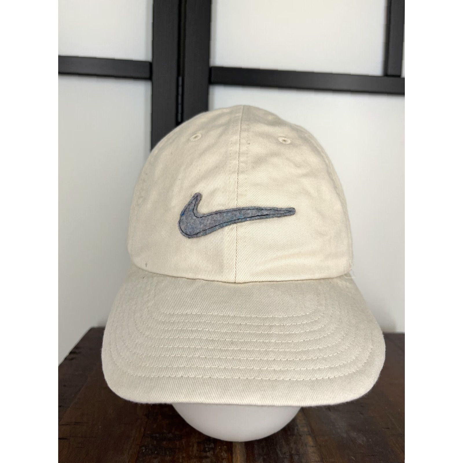 Nike Nike Hat Cap One Size Beige Heritage86 Swoosh Cotton Twill Adjustable Baseball Cap Mens Sports Accessories 90s Size ONE SIZE - 2 Thumbnail