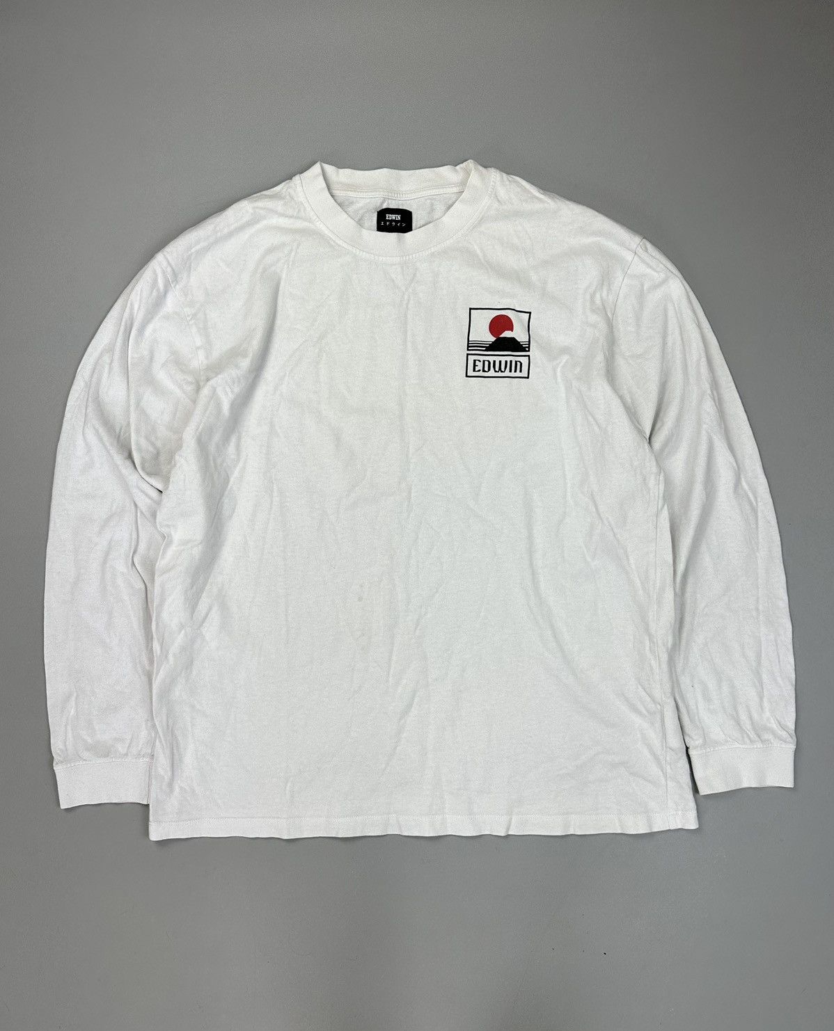 Edwin Basic White Longleeve Big Logo