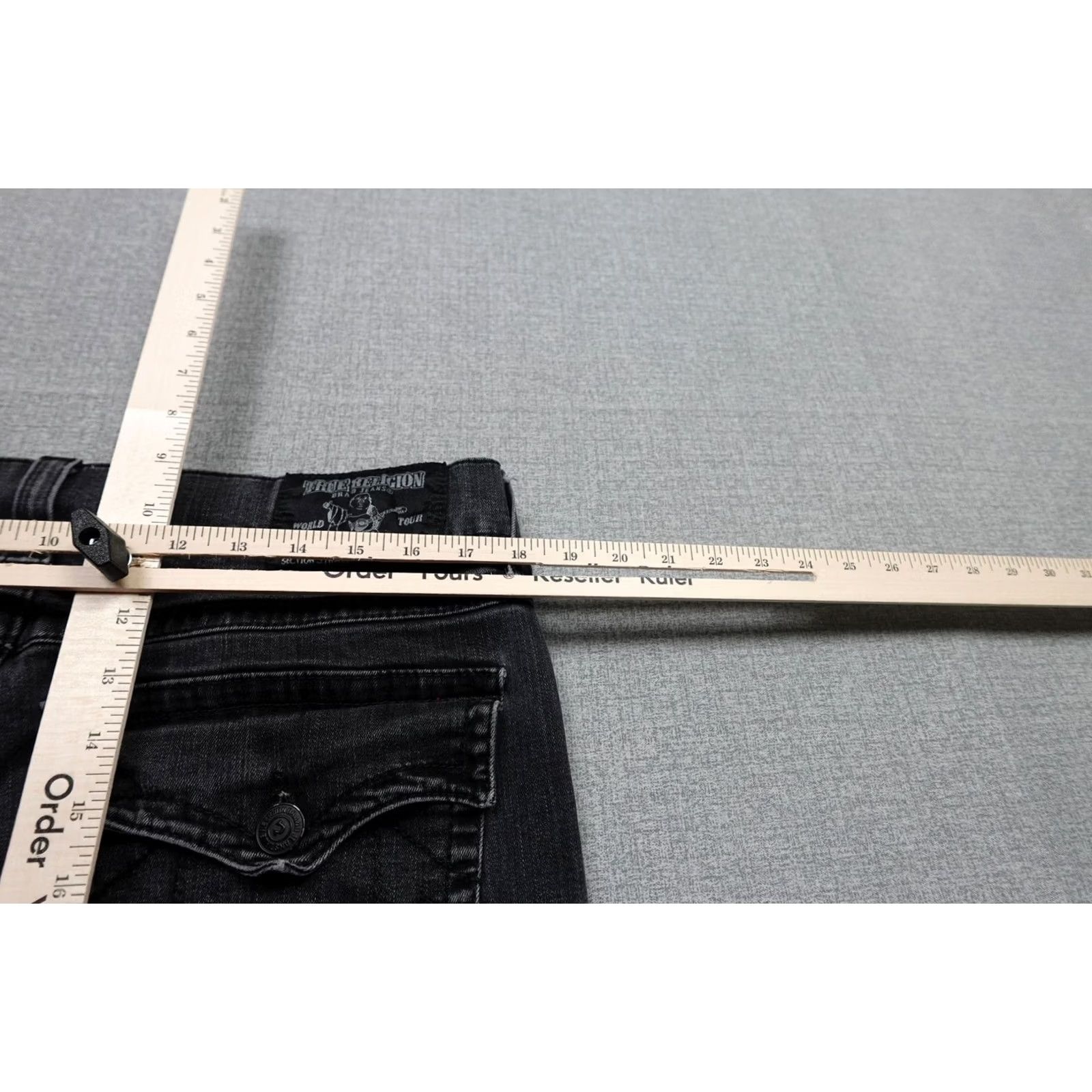 True Religion True Religion Jeans Mens 38x34 Charcoal Gray 5-Pocket Straight Regular Denim Pants Size US 38 / EU 54 - 7 Thumbnail