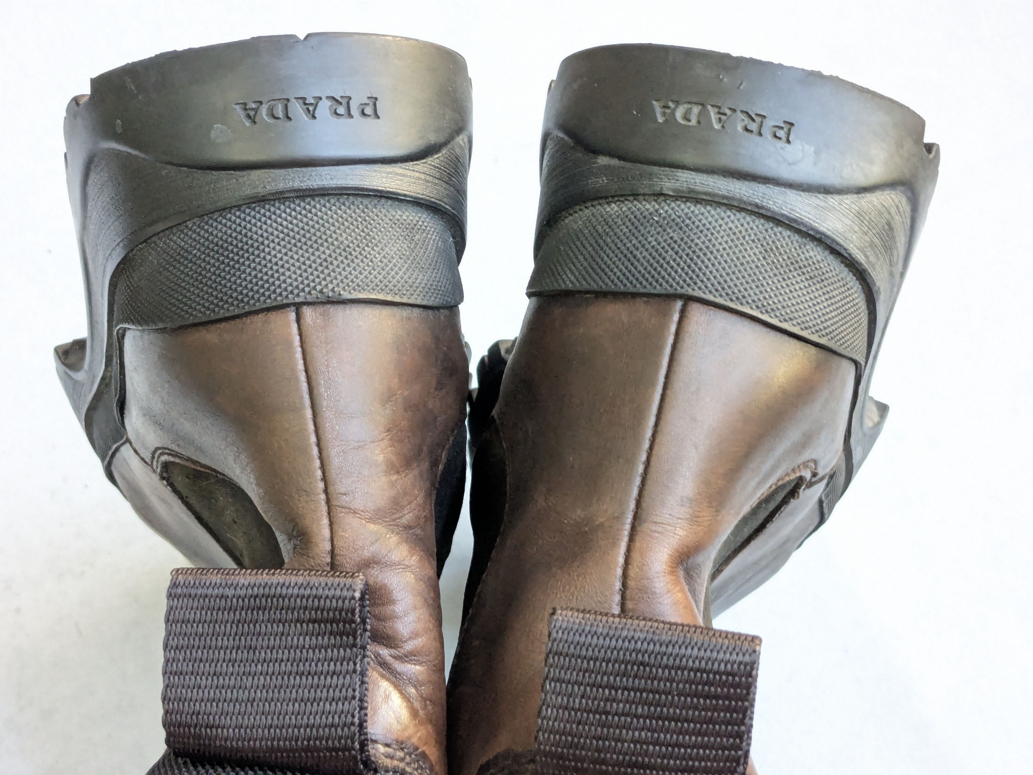 Prada Brixxen Chelsea Boots Brown 9 Leather Chunky Platform Y2K Size US 9 / EU 42 - 12 Thumbnail