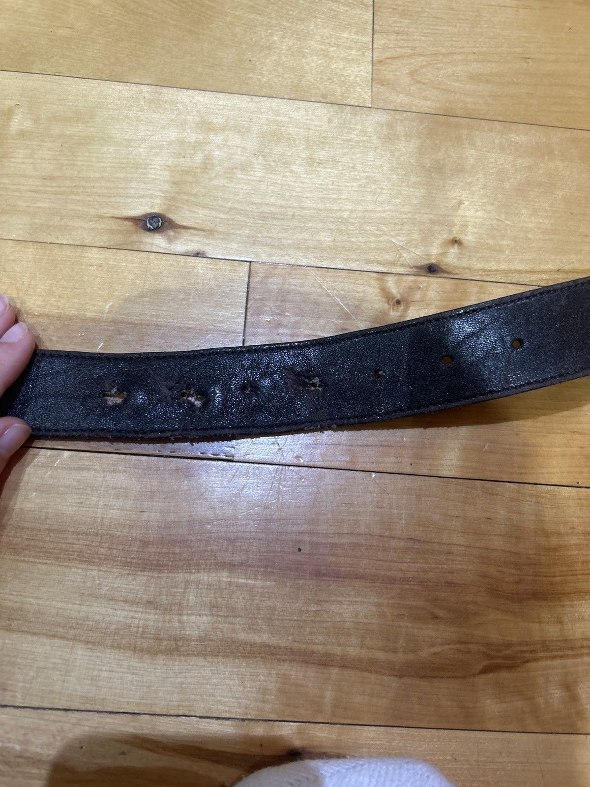 Yves Saint Laurent YSL Cassandre leather belt Size 42 - 6 Thumbnail