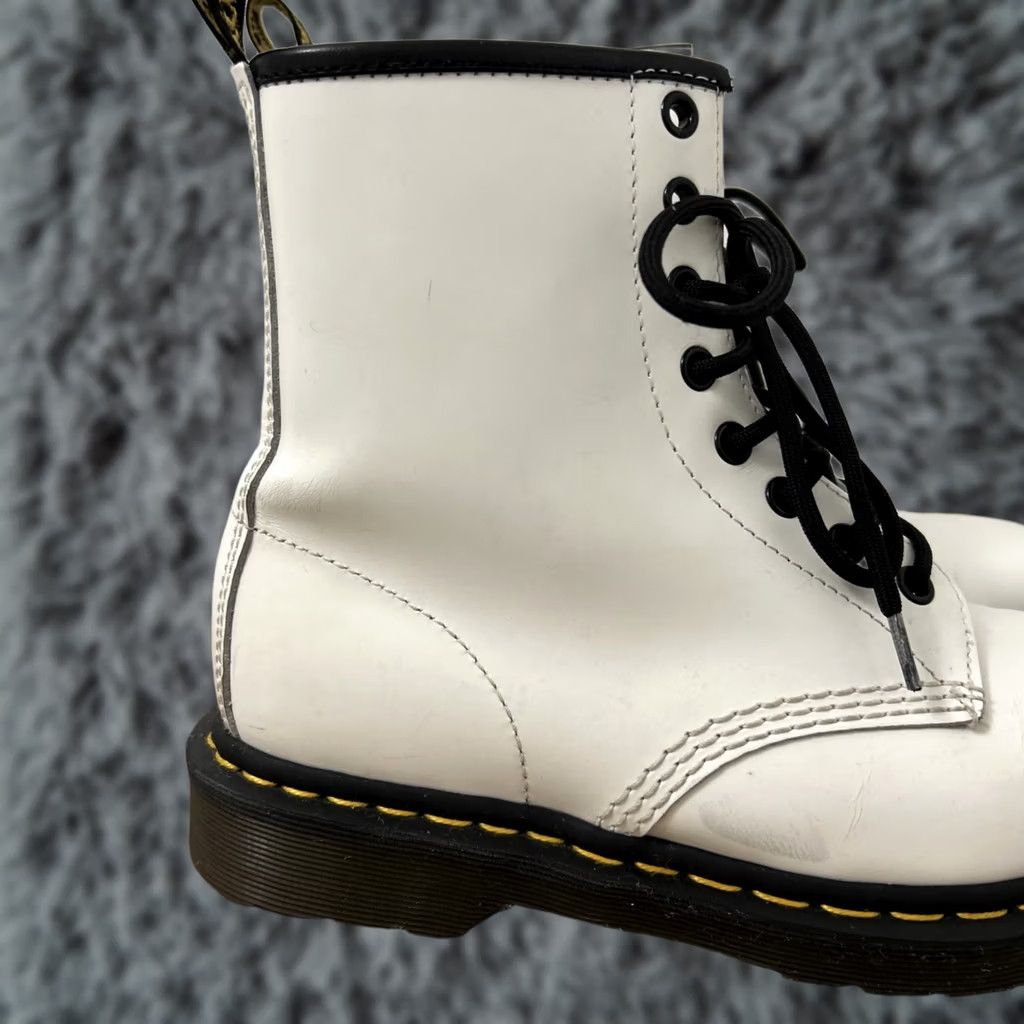 Dr. Martens Dr Martens 1460 Boots Womens Size 7 White Patent Leather 8 Hole Lace Up 11822 Size US 7 / IT 37 - 1 Thumbnail